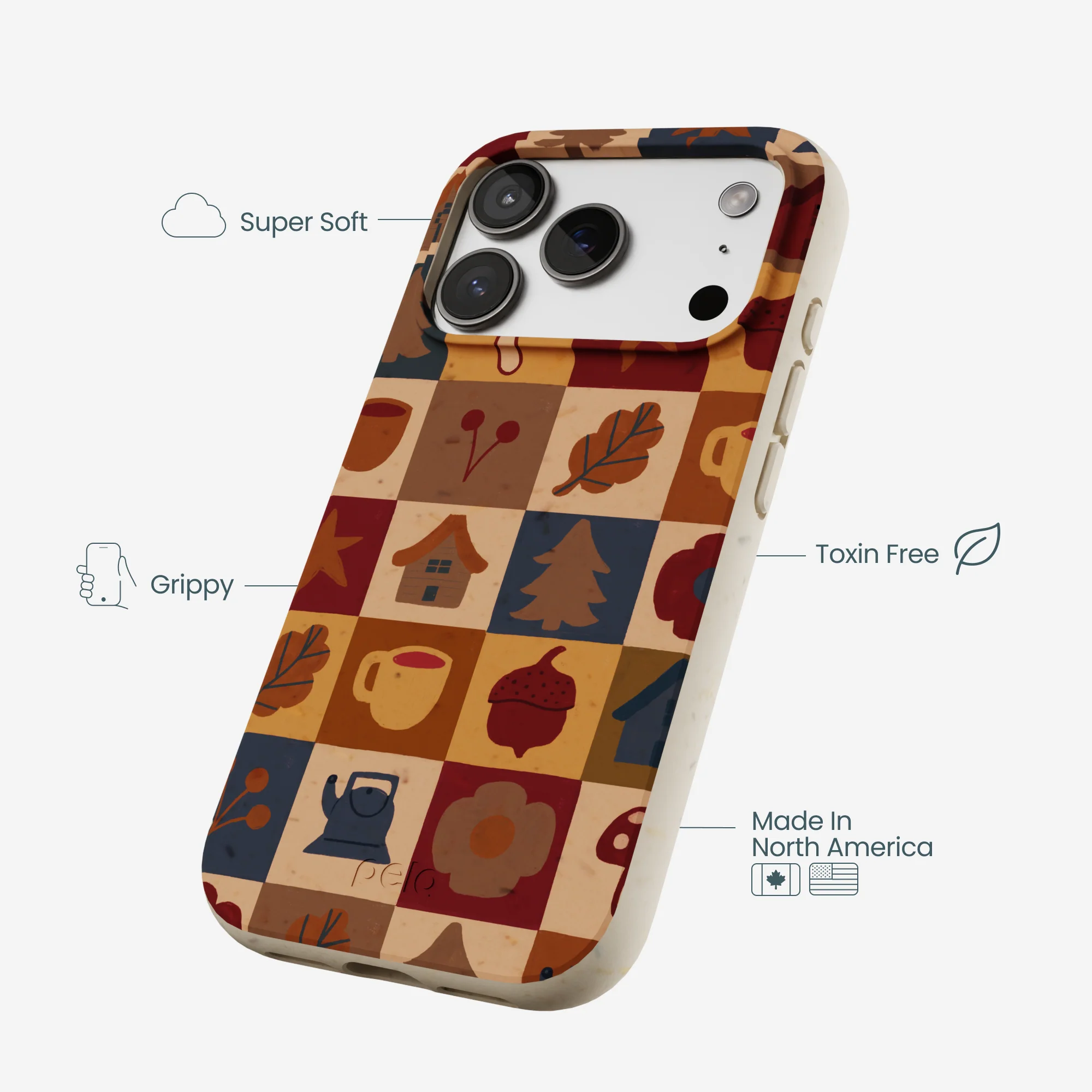 London Fog Rustic Grid iPhone 17 Pro Case - Image 4