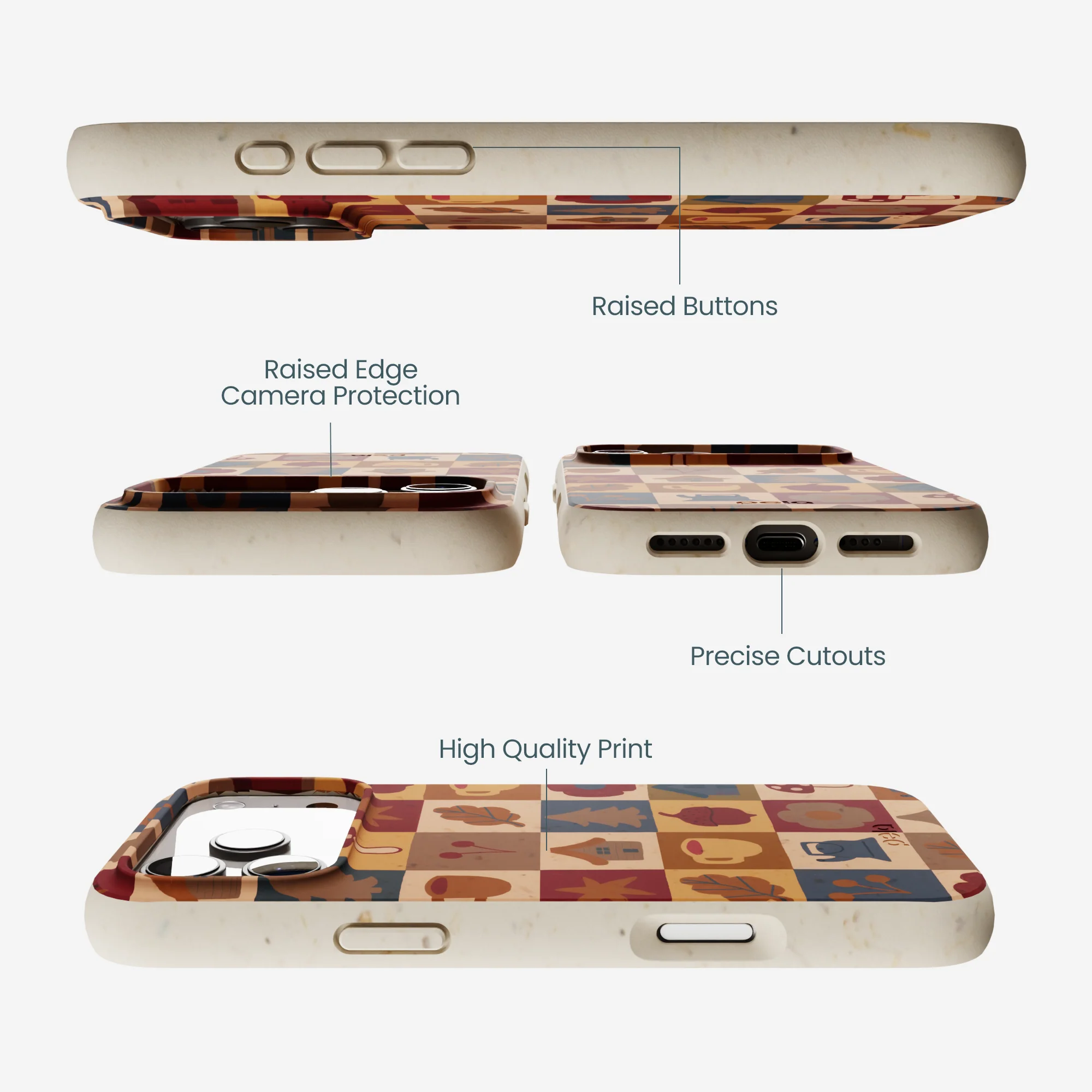 London Fog Rustic Grid iPhone 17 Pro Max Case - Image 3
