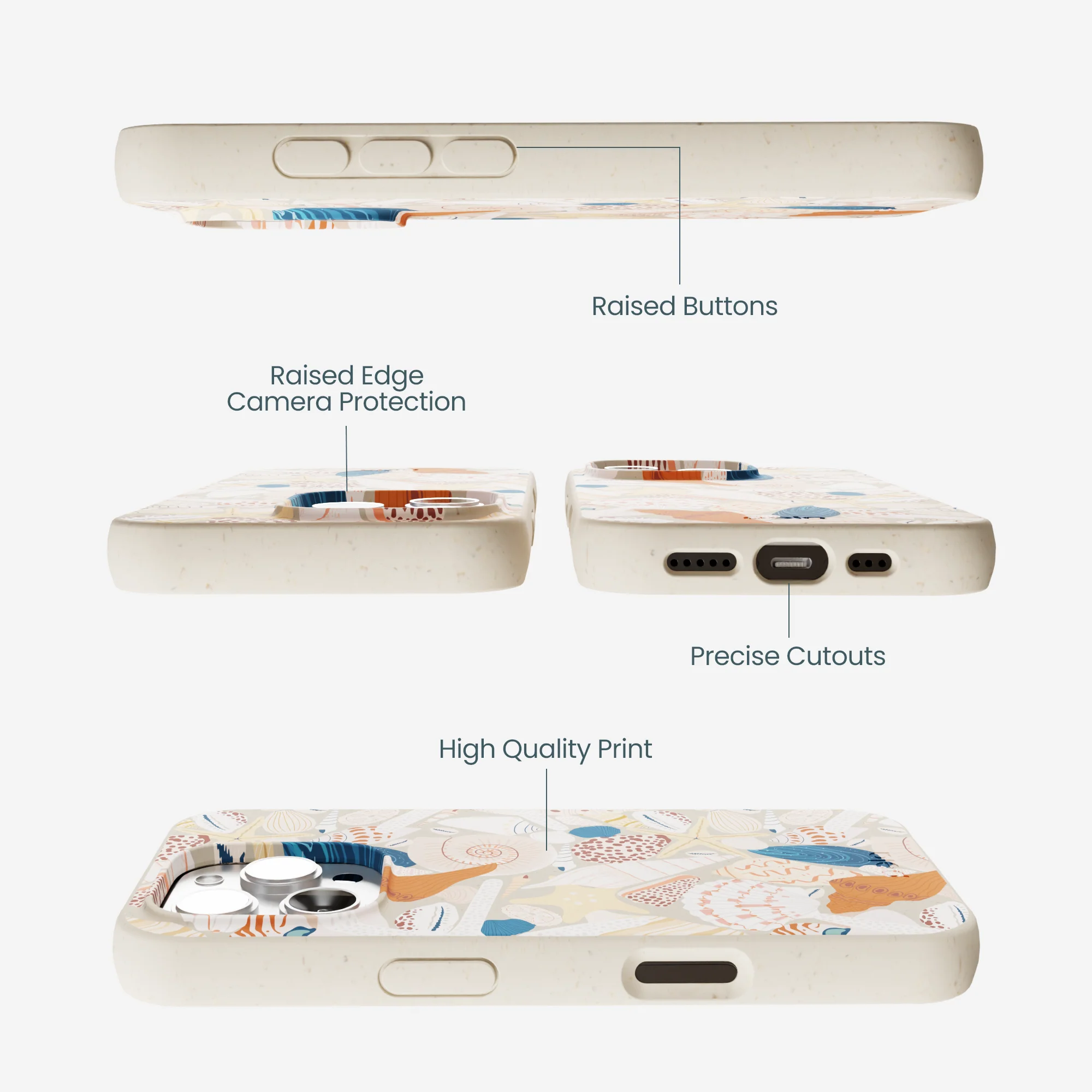 London Fog Sandy Shells iPhone 16 Pro Max Case - Image 3