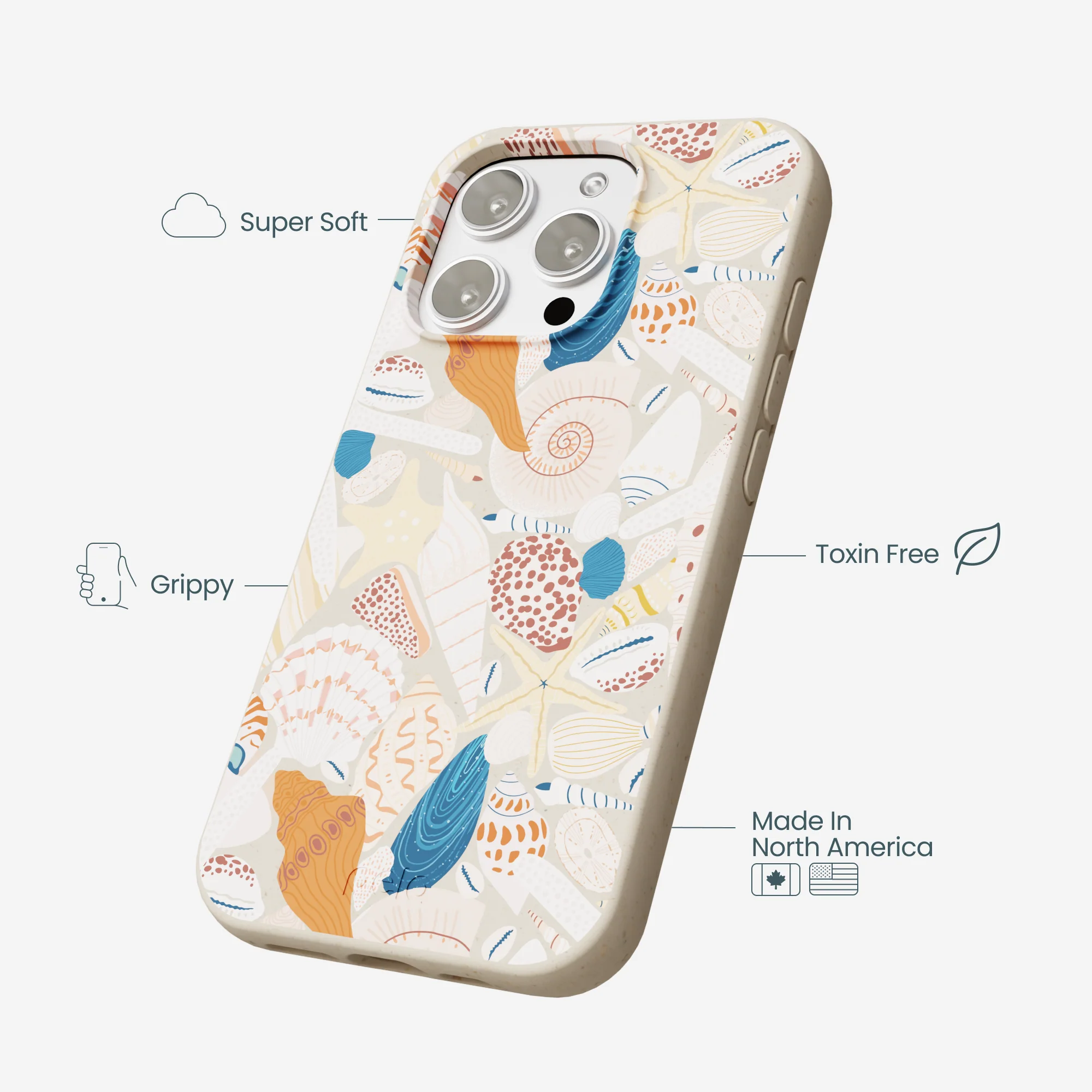 London Fog Sandy Shells iPhone 16 Pro Max Case - Image 4