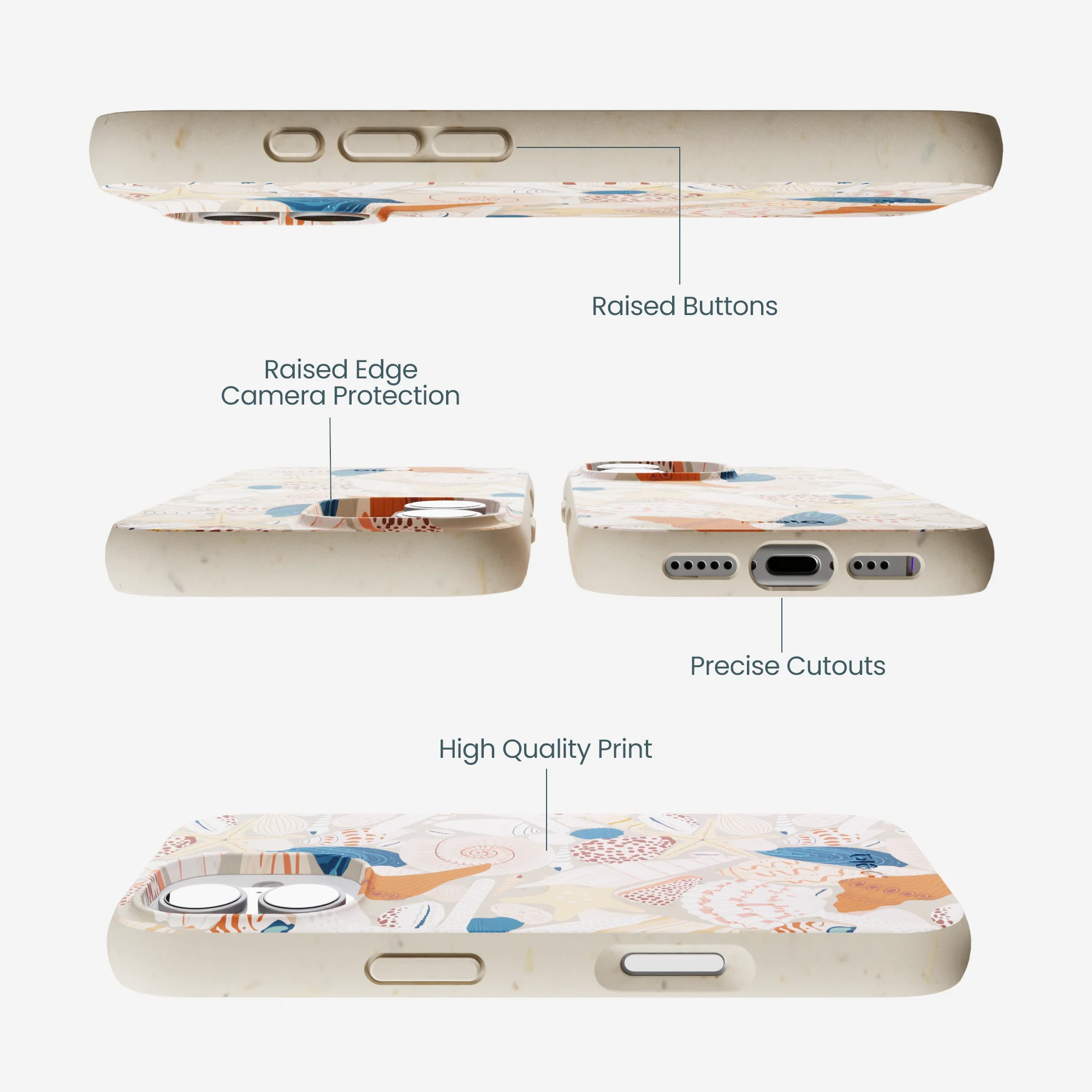 London Fog Sandy Shells iPhone 17 Case - Image 3