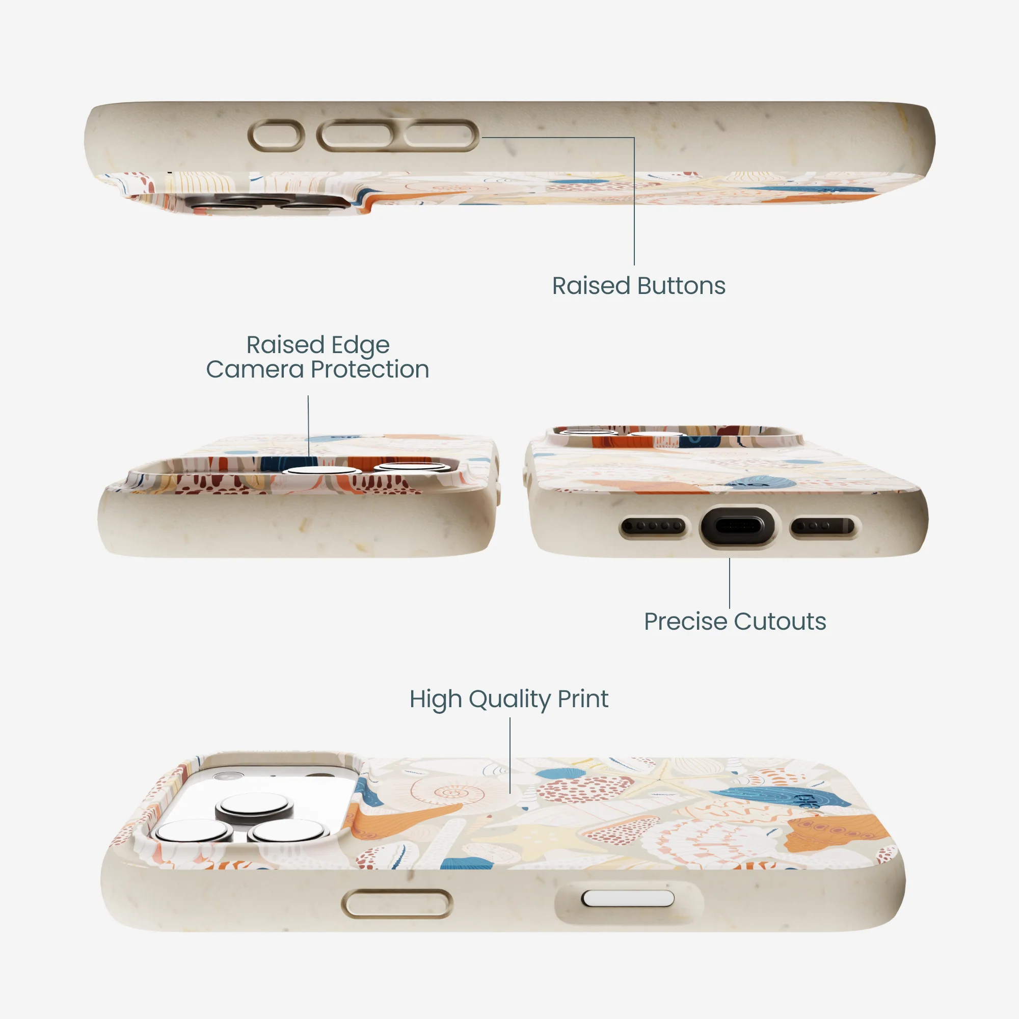 London Fog Sandy Shells iPhone 17 Pro Case - Image 3