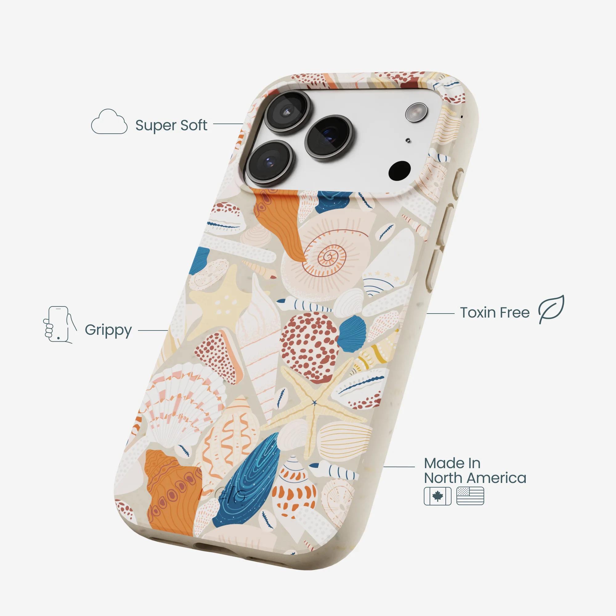 London Fog Sandy Shells iPhone 17 Pro Case - Image 4
