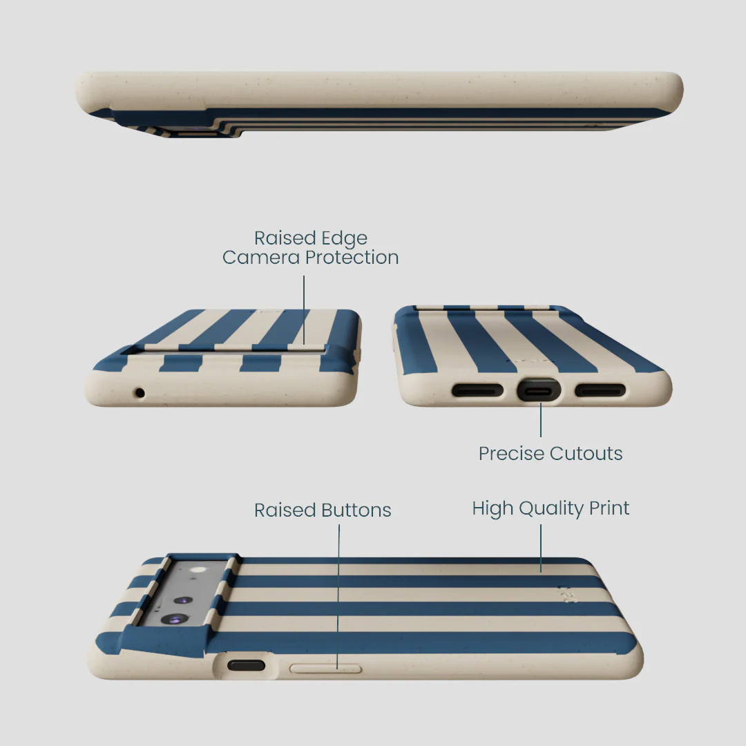 London Fog Slate Stripes Google Pixel 6a Case - Image 3