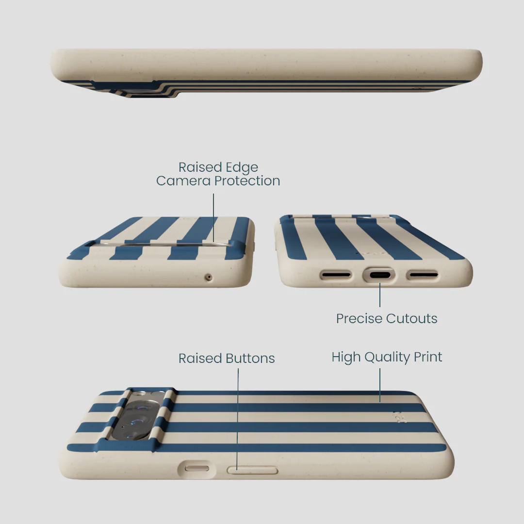 London Fog Slate Stripes Google Pixel 8 Pro Case - Image 3