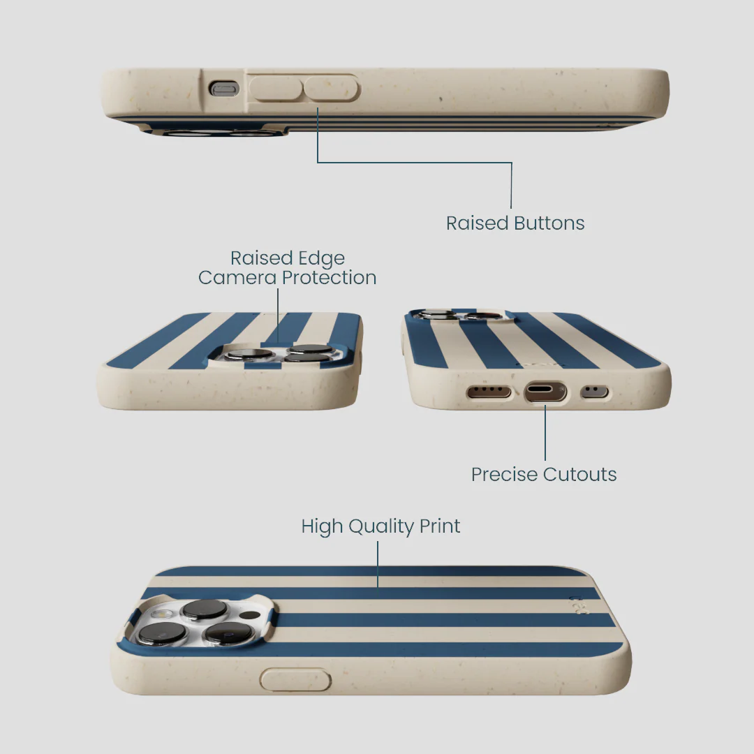 London Fog Slate Stripes iPhone 13 Pro Case - Image 3