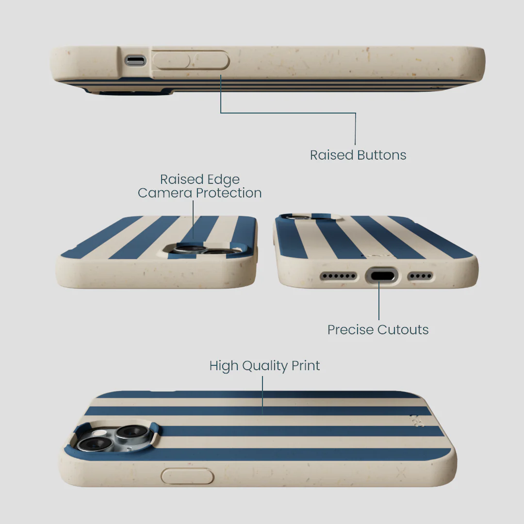 London Fog Slate Stripes iPhone 14 Plus Case - Image 3