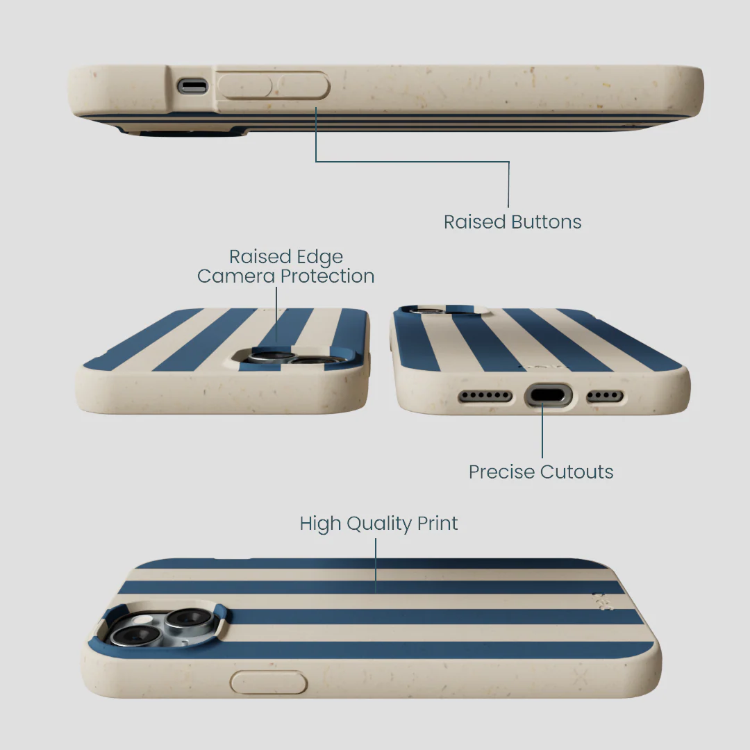 London Fog Slate Stripes iPhone 15 Plus Case - Image 3
