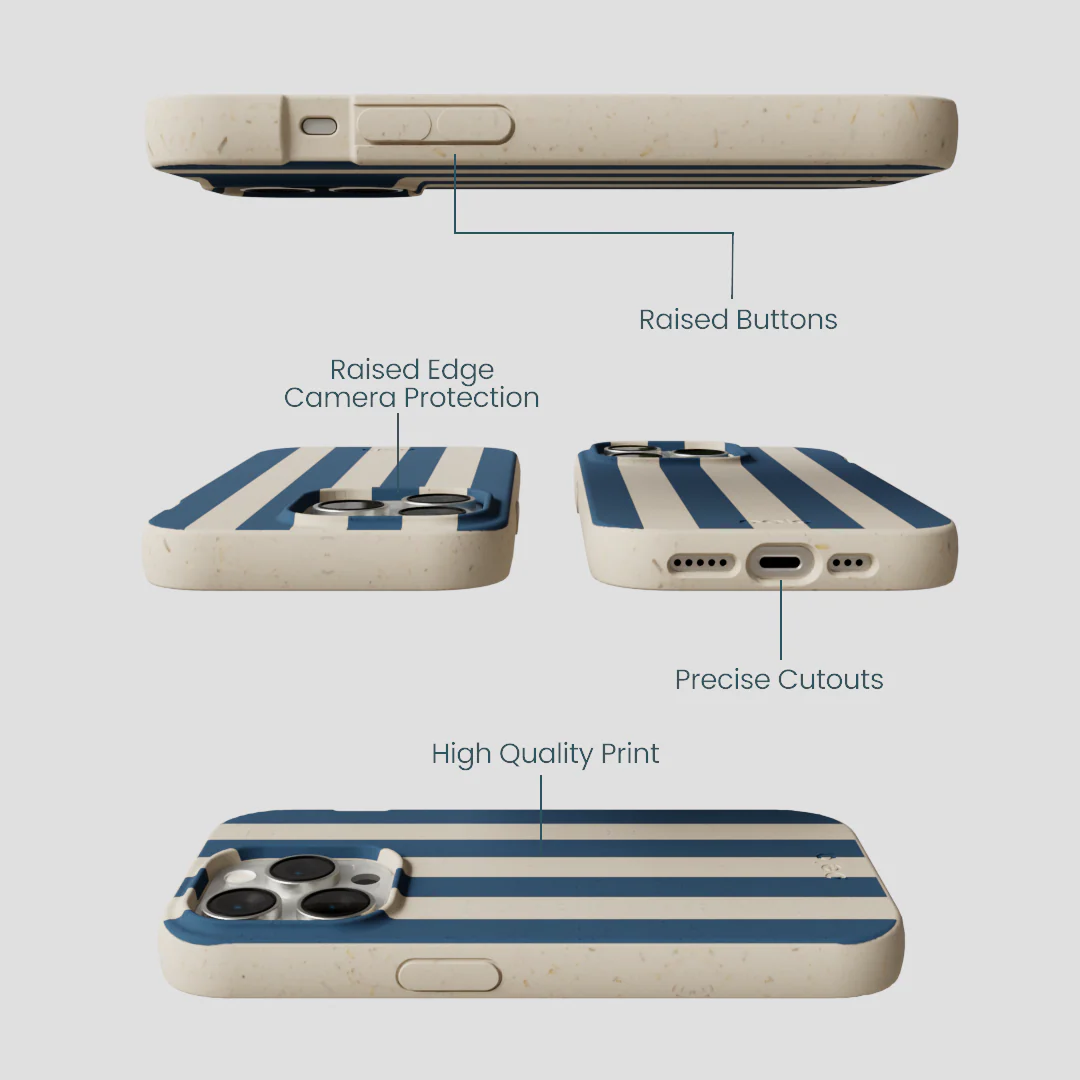 London Fog Slate Stripes iPhone 15 Pro Case - Image 3
