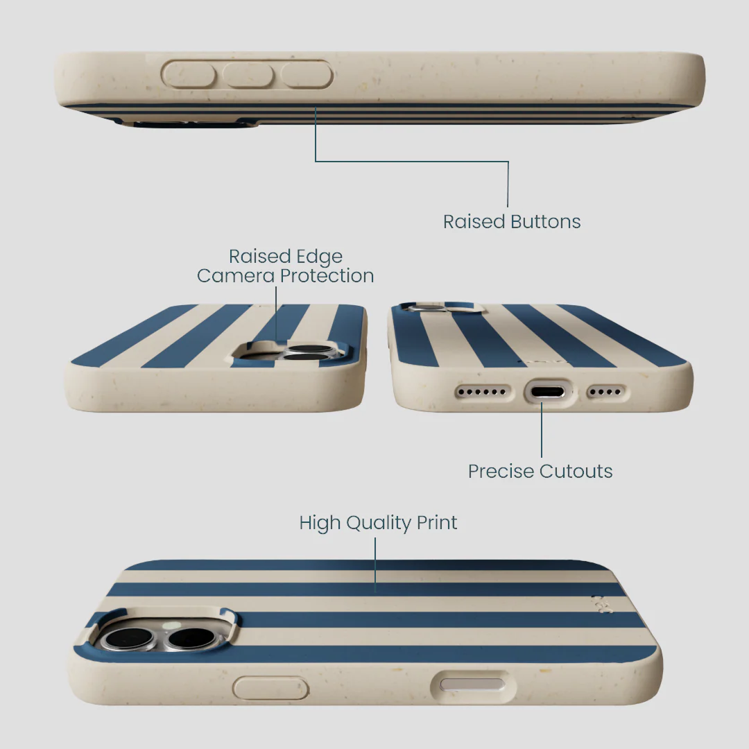 London Fog Slate Stripes iPhone 16 Plus Case - Image 3
