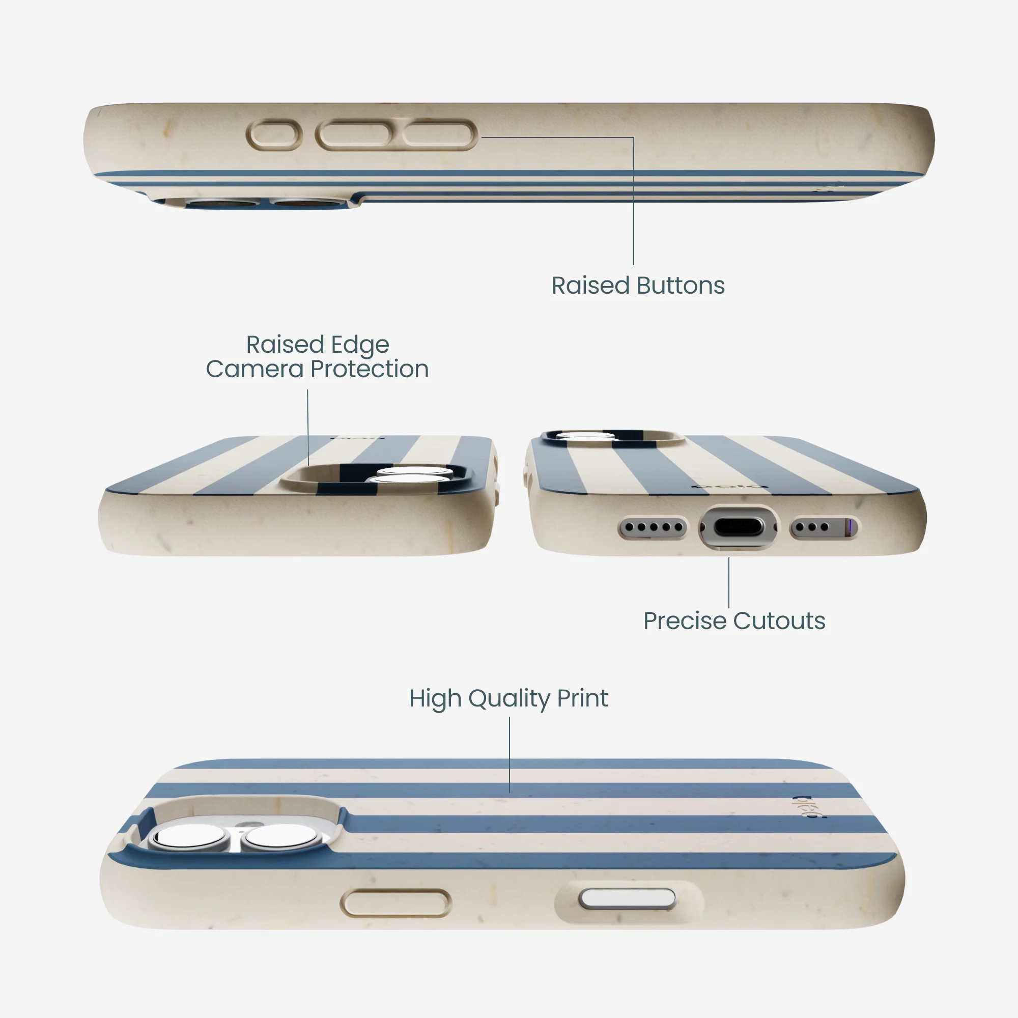 London Fog Slate Stripes iPhone 17 Case - Image 3