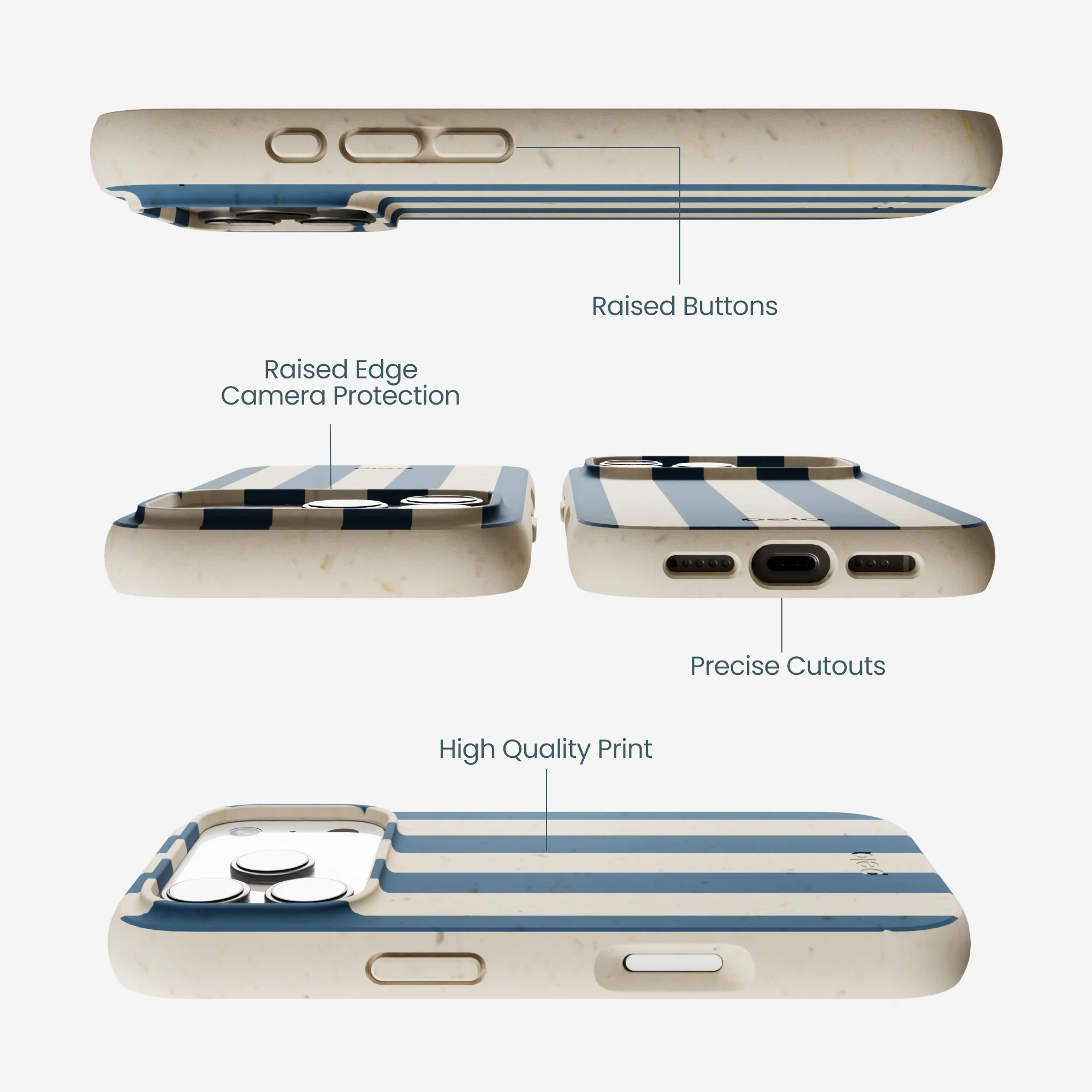 London Fog Slate Stripes iPhone 17 Pro Case - Image 3