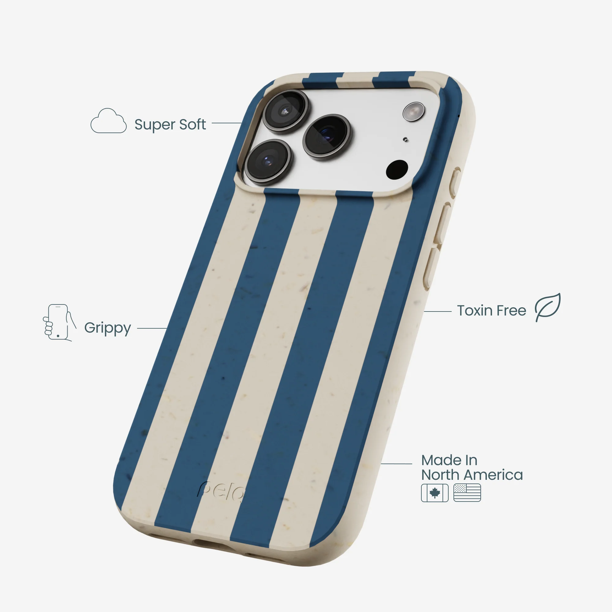 London Fog Slate Stripes iPhone 17 Pro Case - Image 4