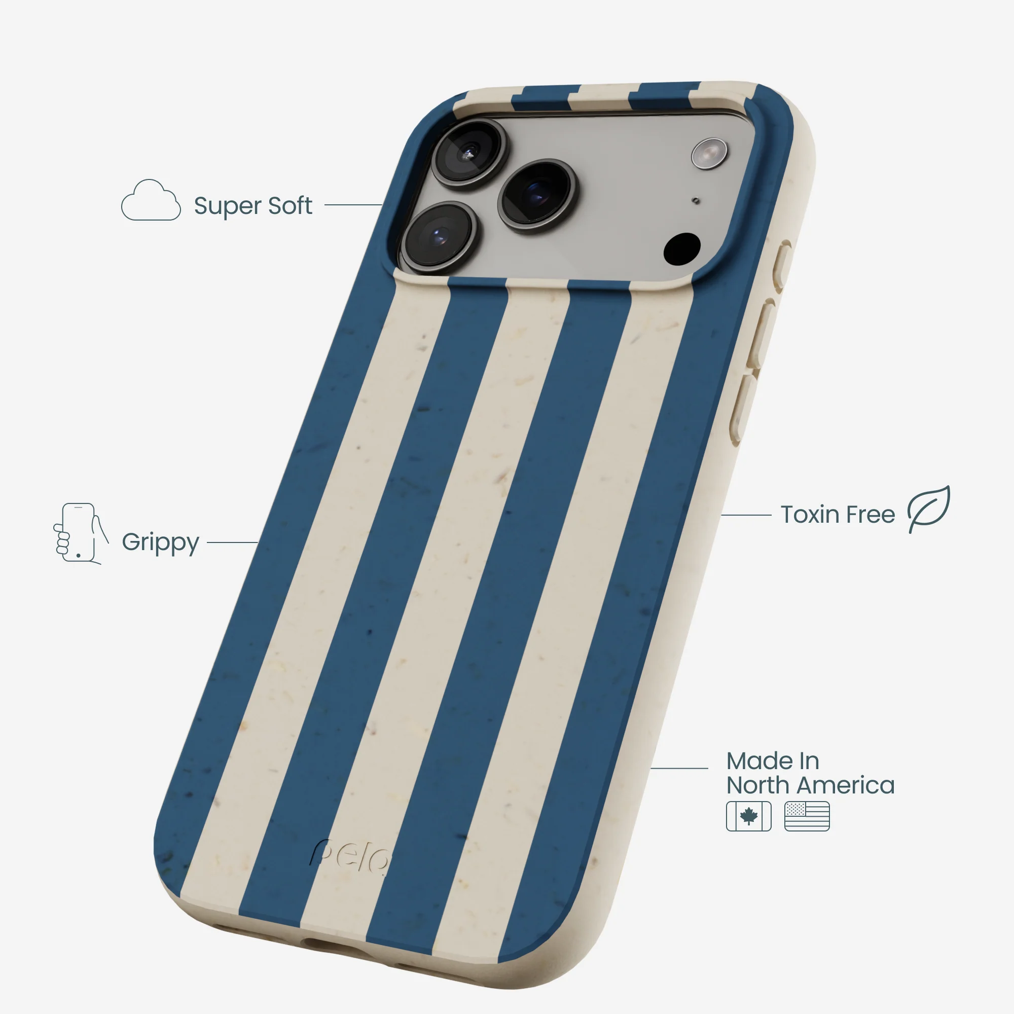 London Fog Slate Stripes iPhone 17 Pro Max Case - Image 4