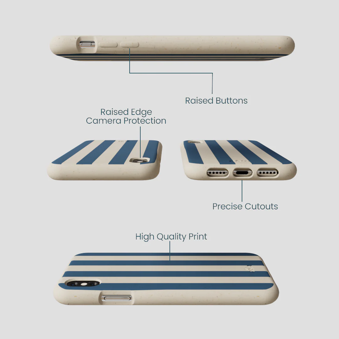 London Fog Slate Stripes iPhone XR Case - Image 3