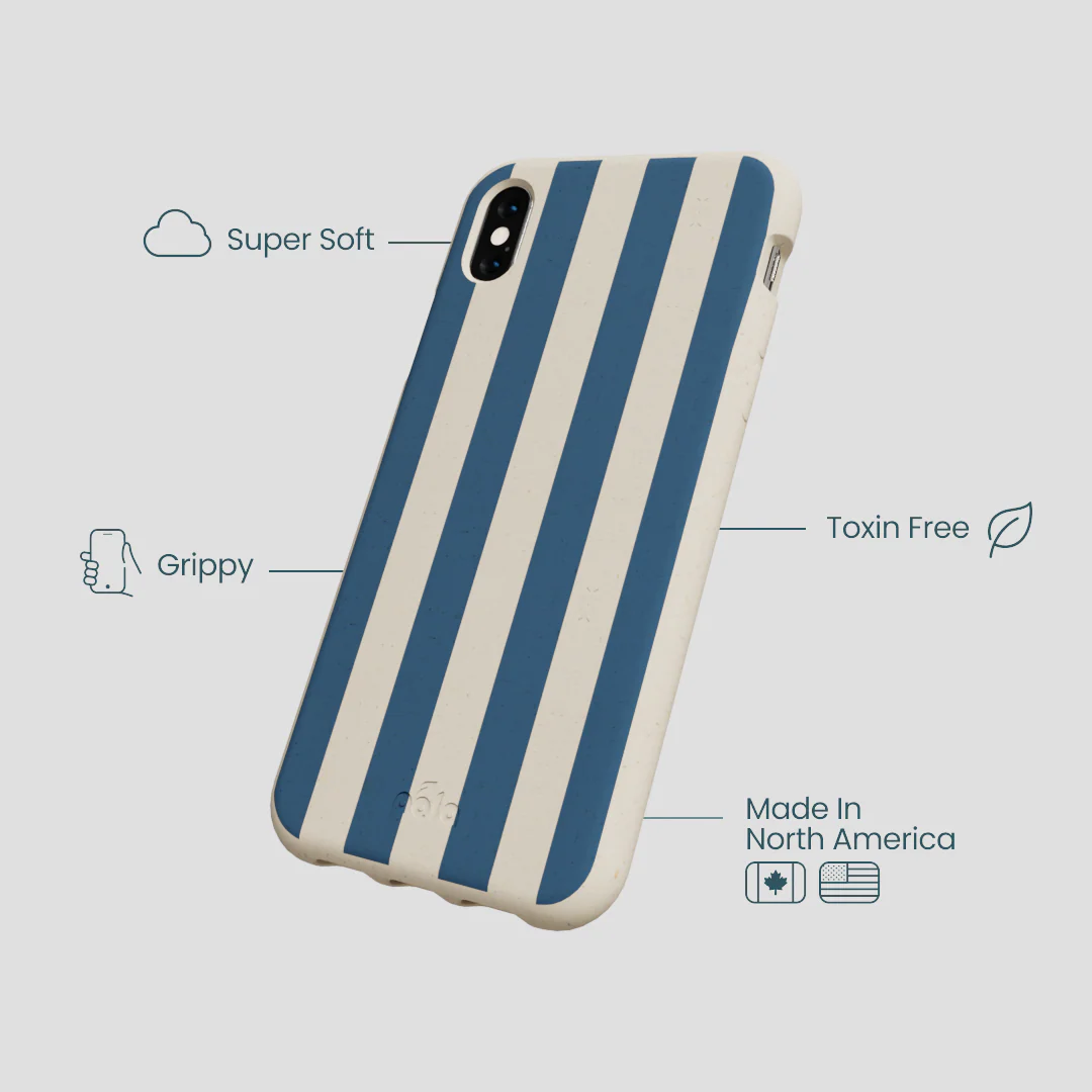 London Fog Slate Stripes iPhone XR Case - Image 4