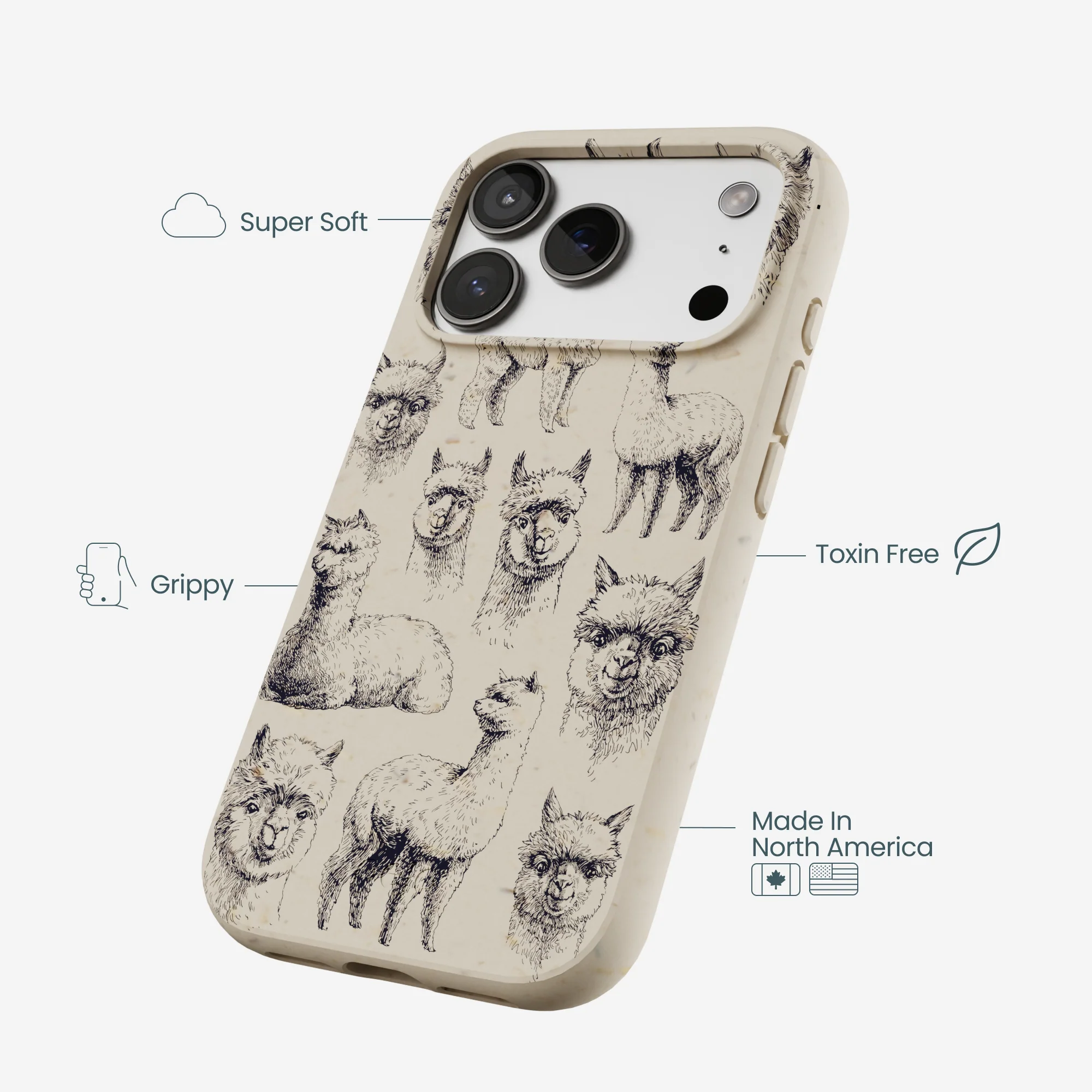 London Fog Spitting Llama iPhone 17 Pro Case - Image 4