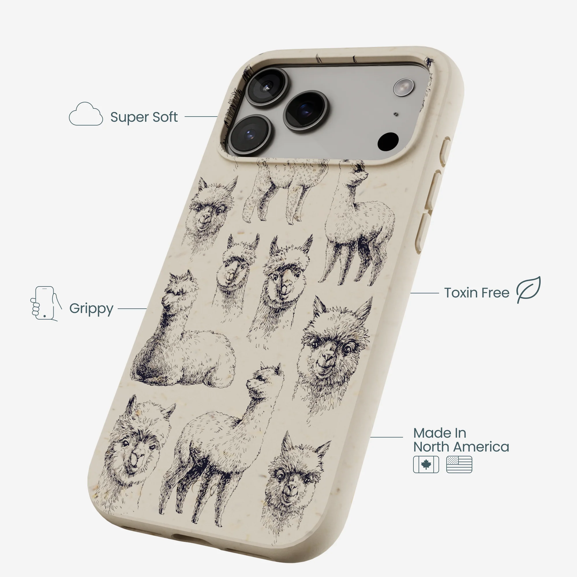 London Fog Spitting Llama iPhone 17 Pro Max Case - Image 4