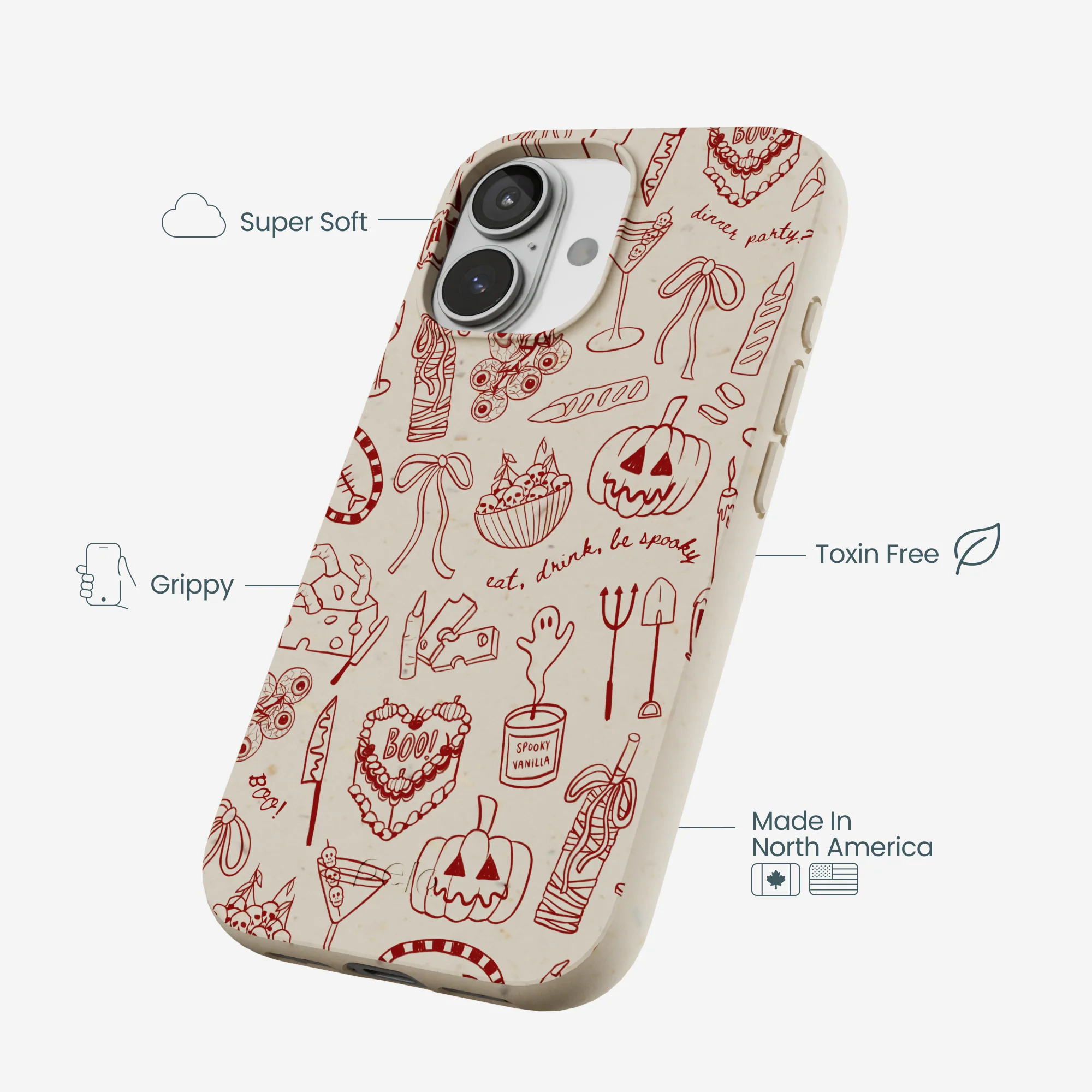London Fog Spooky Dinner Party iPhone 17 Case - Image 4