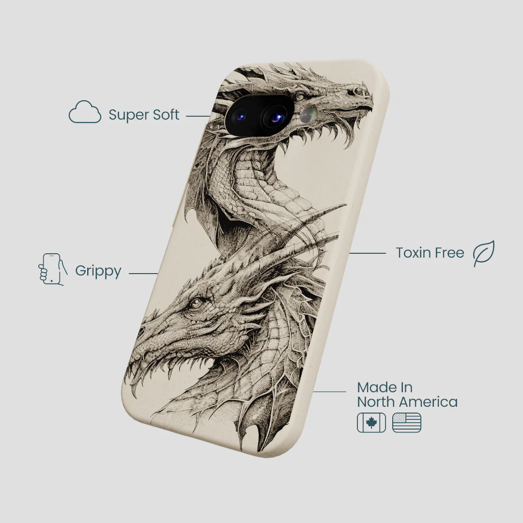 London Fog Twin Dragons Google Pixel 9a Case - Image 3