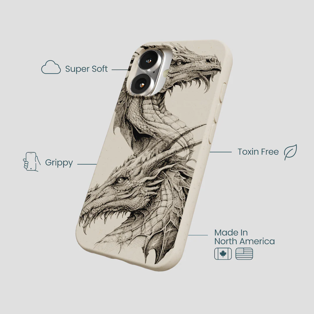London Fog Twin Dragons iPhone 16 Case - Image 4