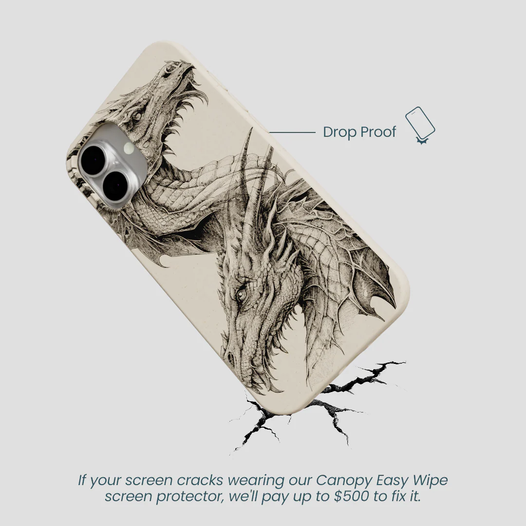 London Fog Twin Dragons iPhone 16 Plus Case - Image 5