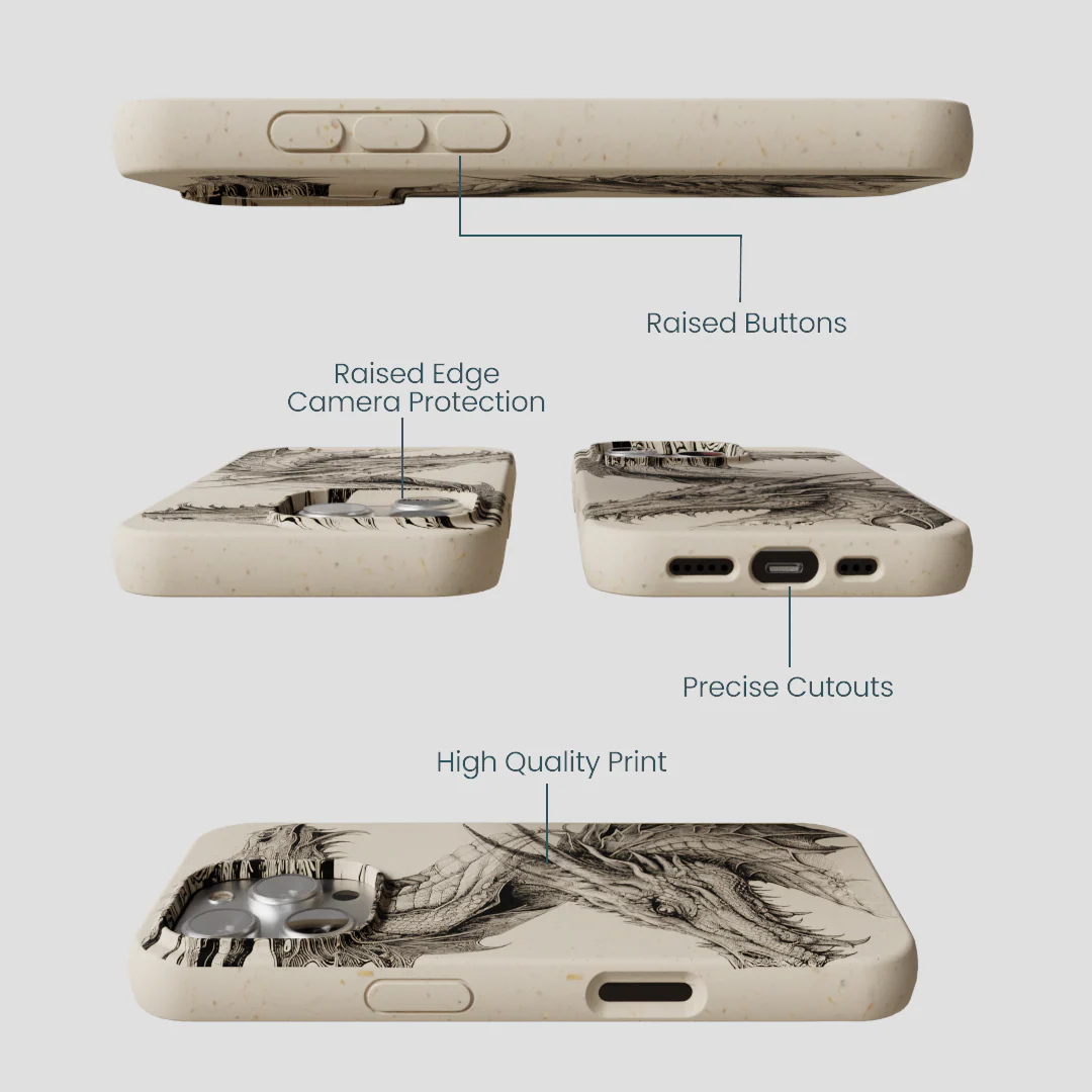 London Fog Twin Dragons iPhone 16 Pro Case - Image 3