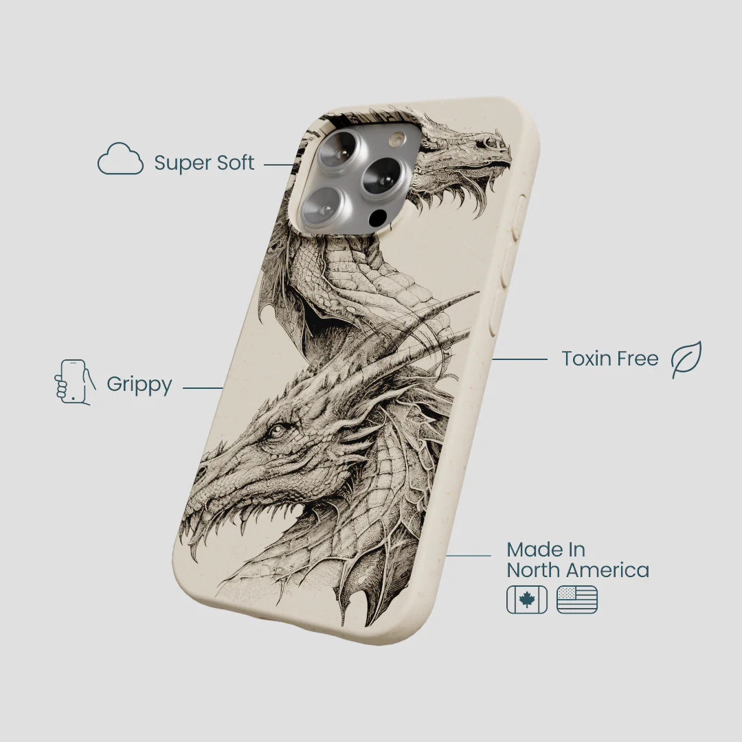 London Fog Twin Dragons iPhone 16 Pro Case - Image 4