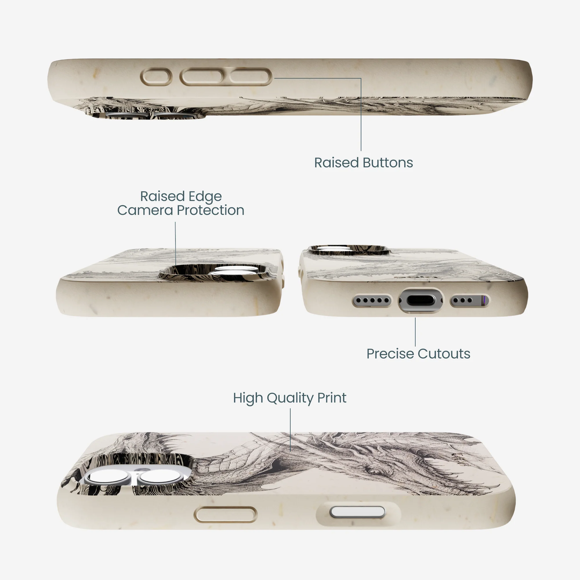 London Fog Twin Dragons iPhone 17 Case - Image 3