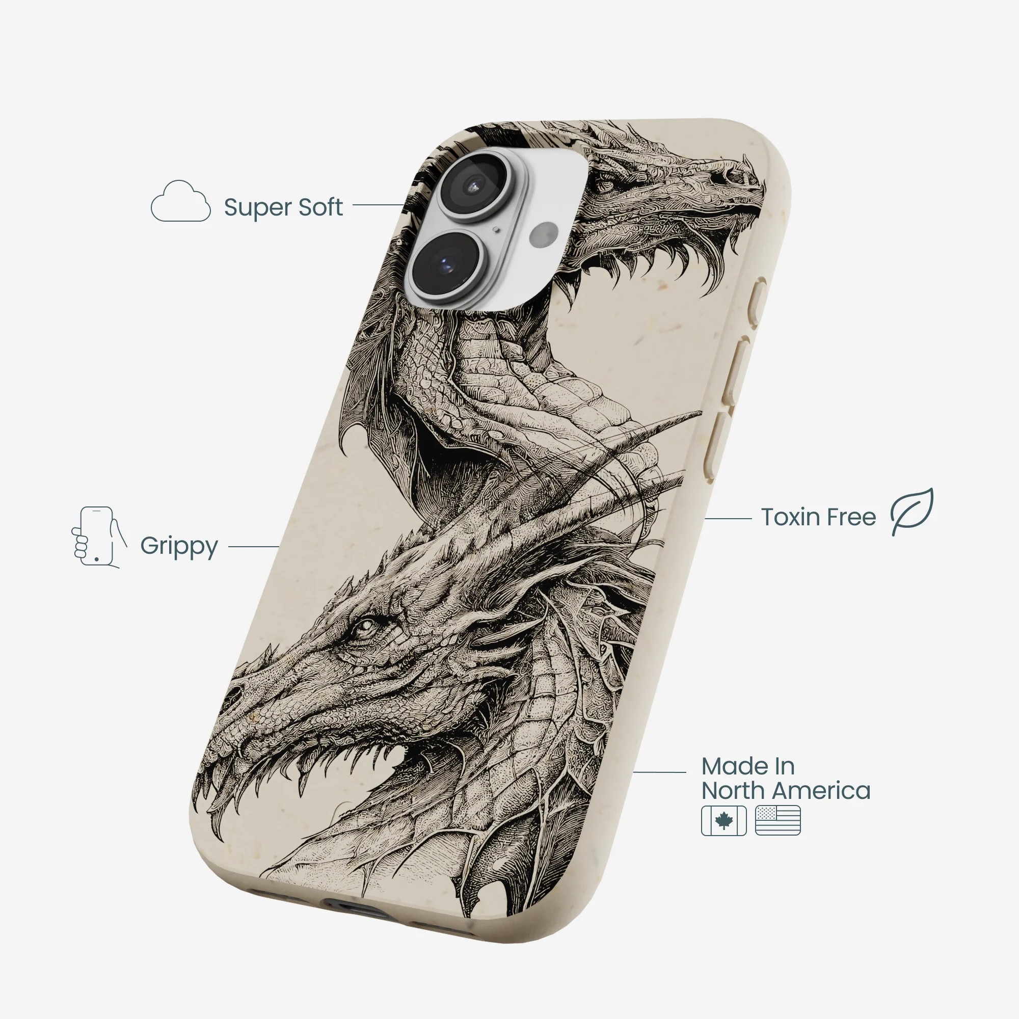 London Fog Twin Dragons iPhone 17 Case - Image 4