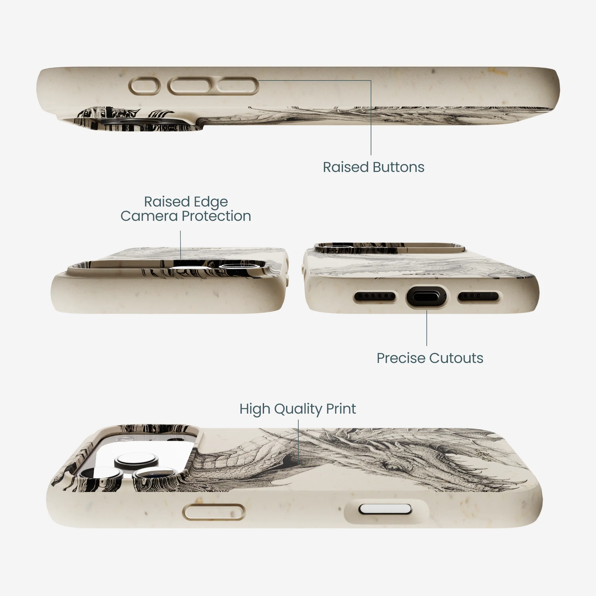 London Fog Twin Dragons iPhone 17 Pro Max Case - Image 3