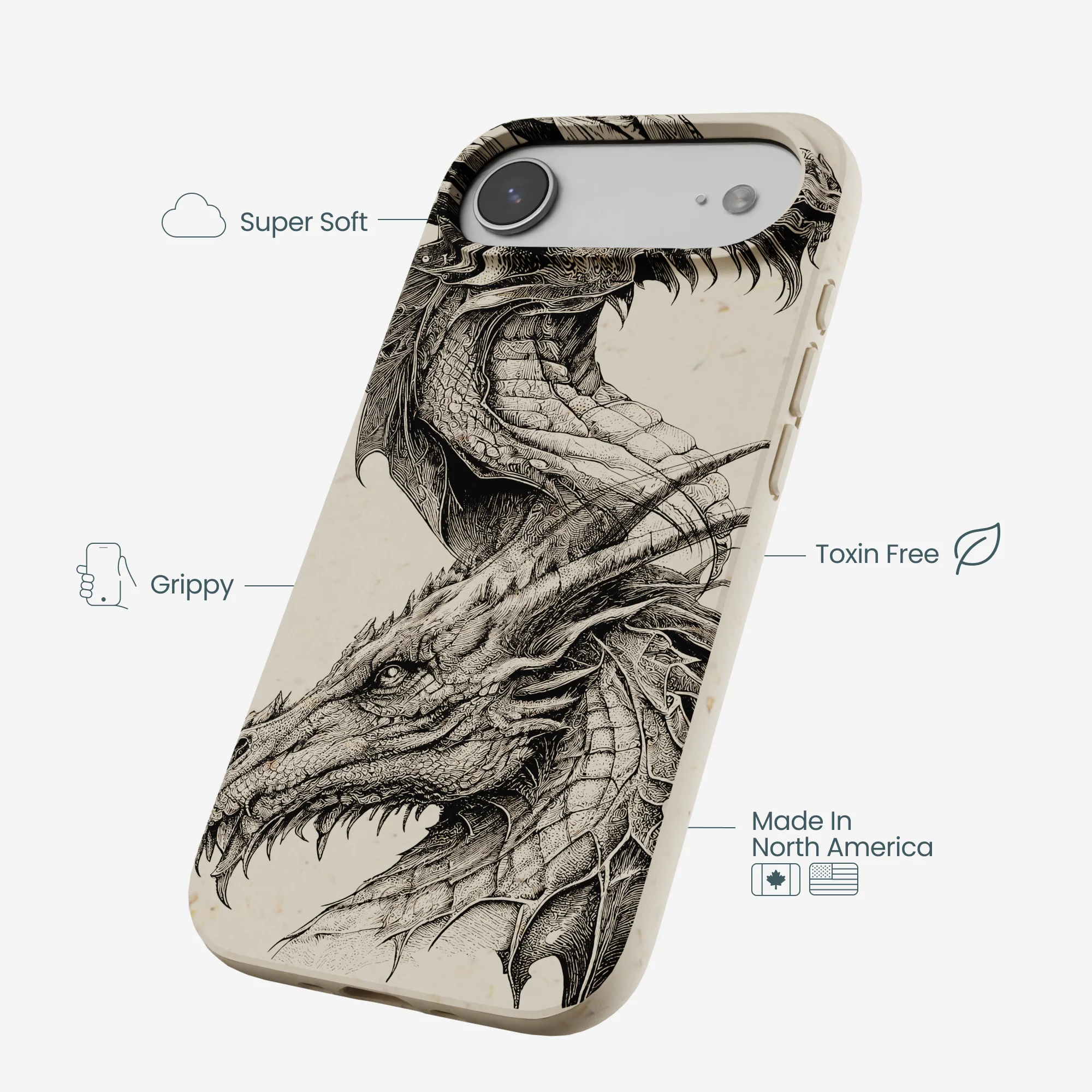 London Fog Twin Dragons iPhone Air Case - Image 4
