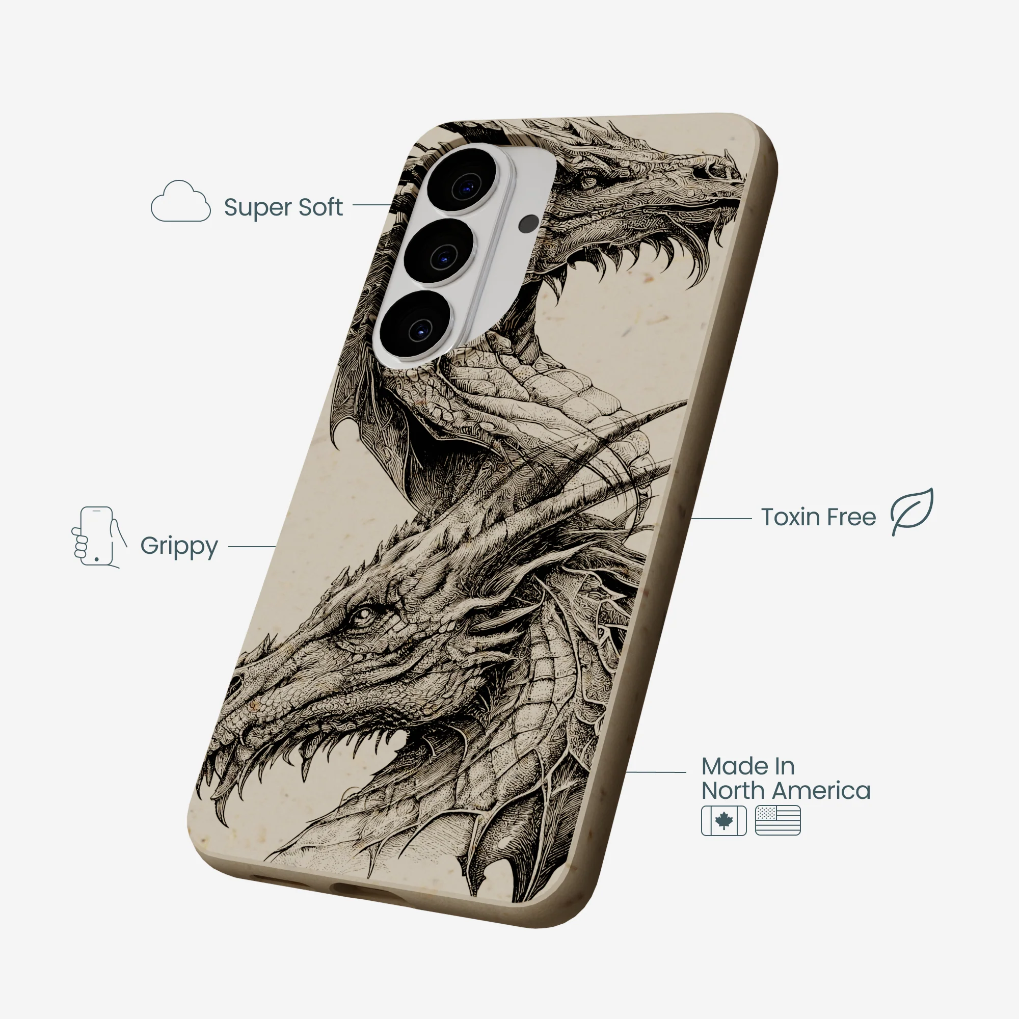 London Fog Twin Dragons Samsung Galaxy S26 Case - Image 3