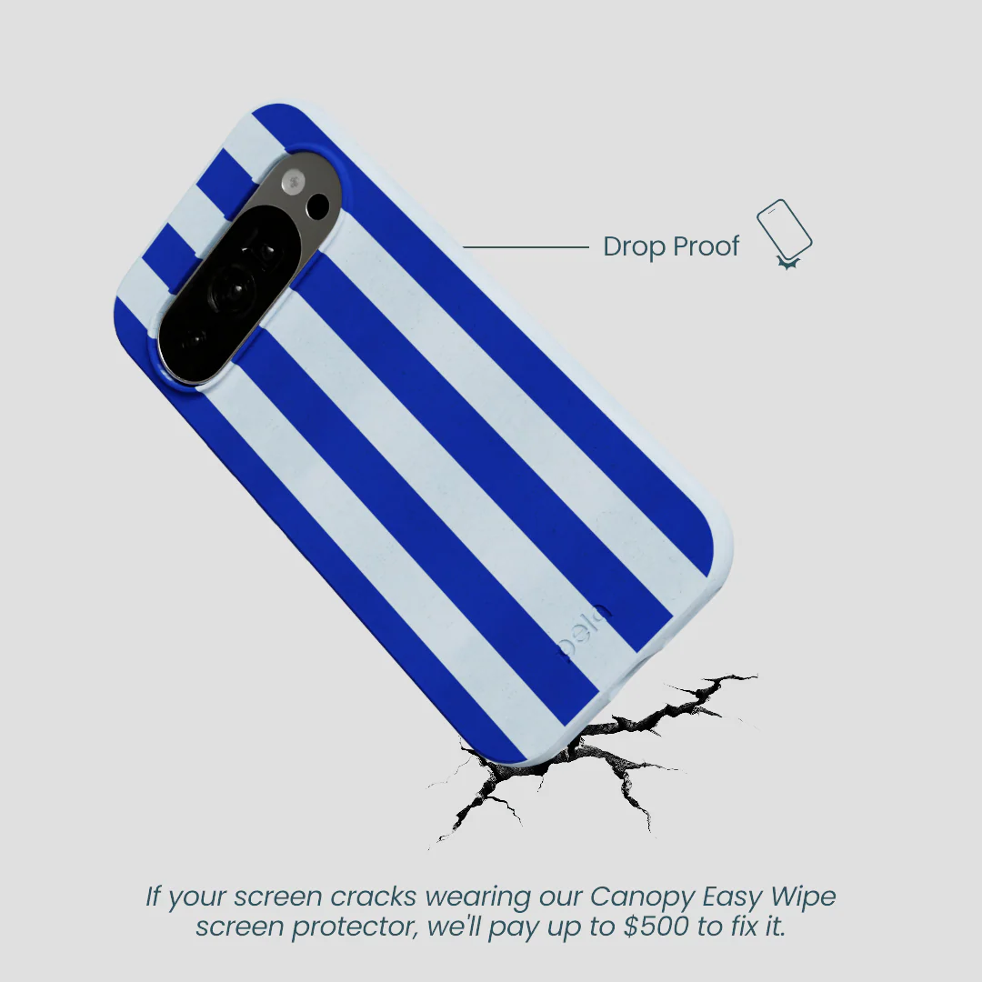 Powder Blue Big Cobalt Stripes Google Pixel 10/10 Pro Case - Image 5