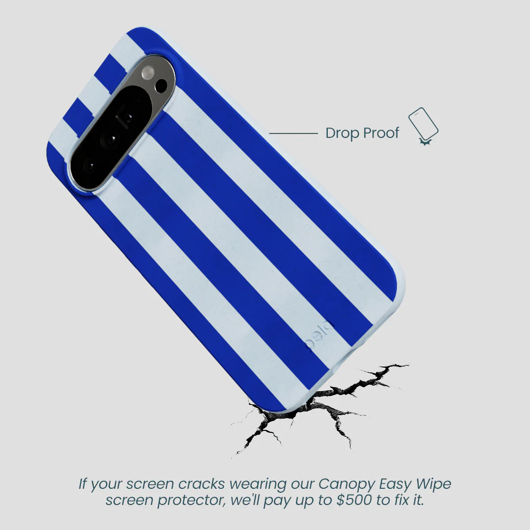 Powder Blue Big Cobalt Stripes Google Pixel 10 Pro XL Case - Image 5
