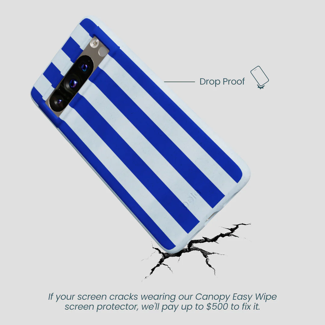 Powder Blue Big Cobalt Stripes Google Pixel 8 Pro Case - Image 5