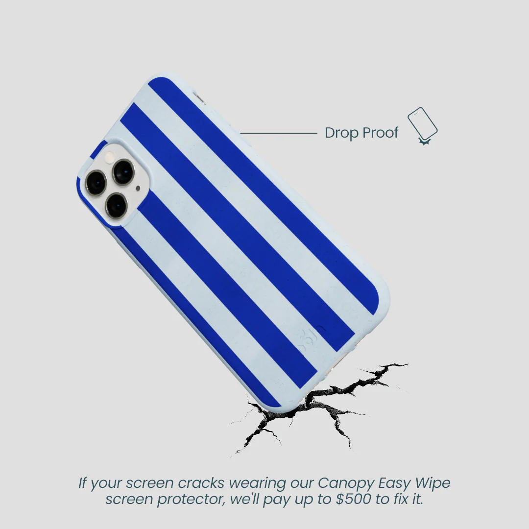 Powder Blue Big Cobalt Stripes iPhone 11 Pro Case - Image 5