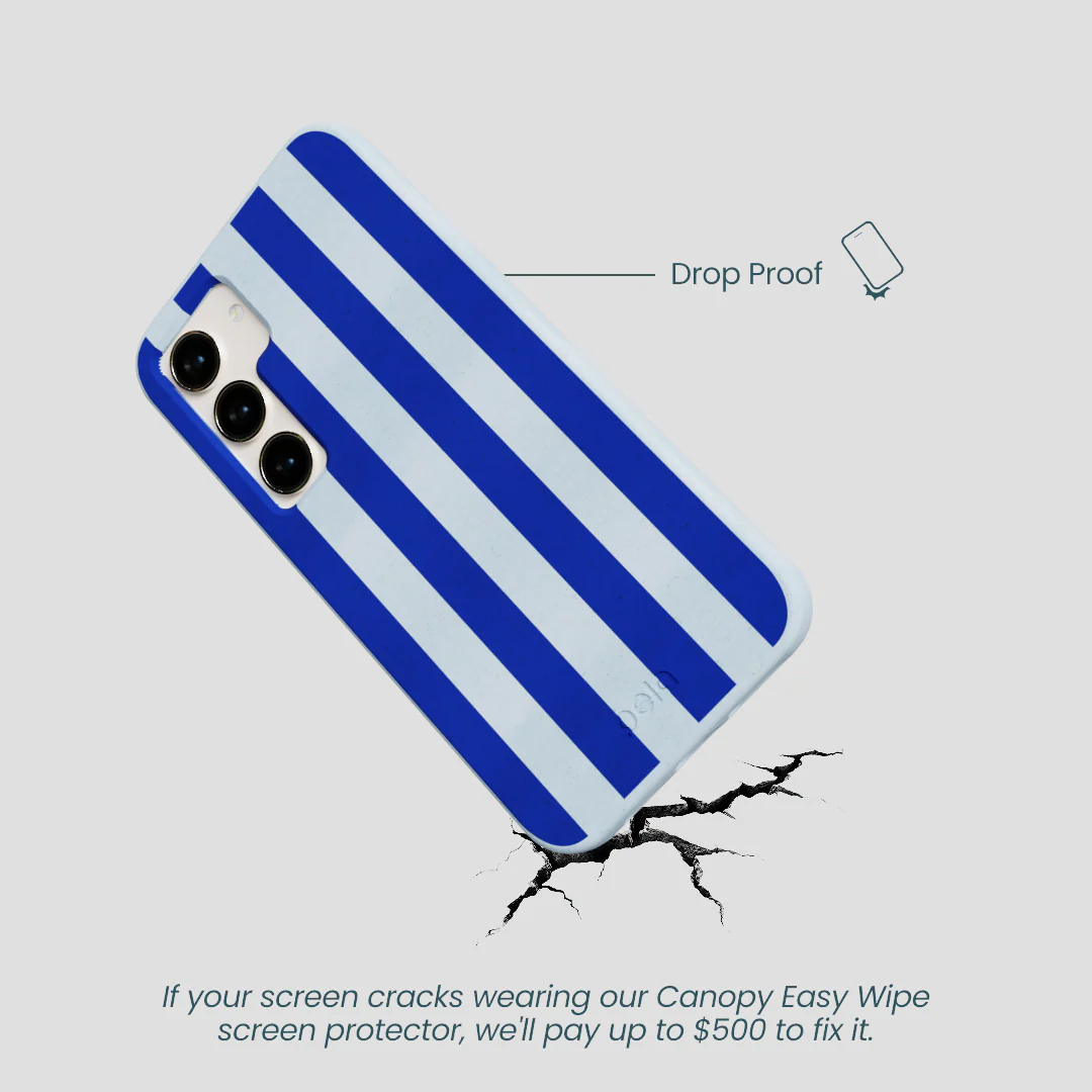 Powder Blue Big Cobalt Stripes Samsung Galaxy S23 Case - Image 5