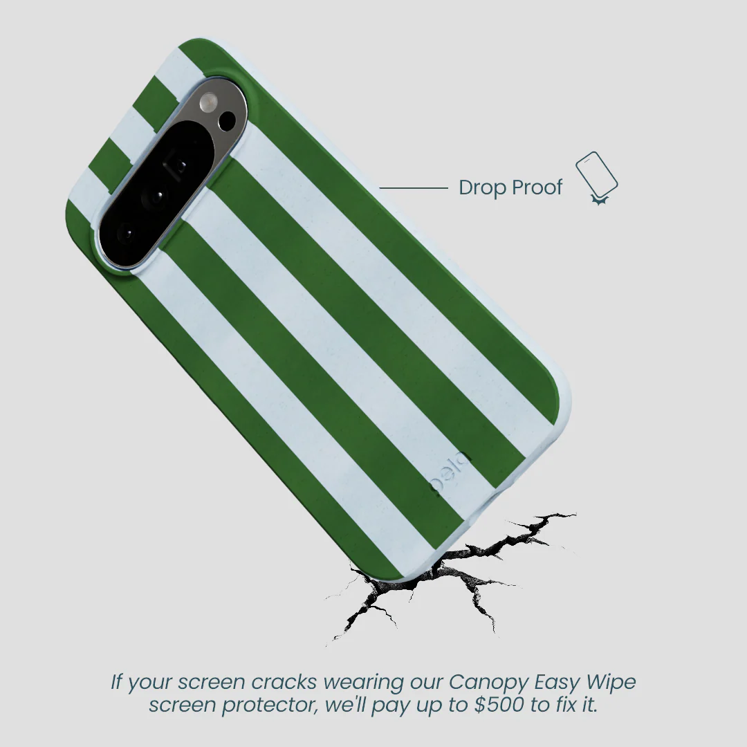 Powder Blue Big Evergreen Stripes Google Pixel 10 Pro XL Case - Image 5