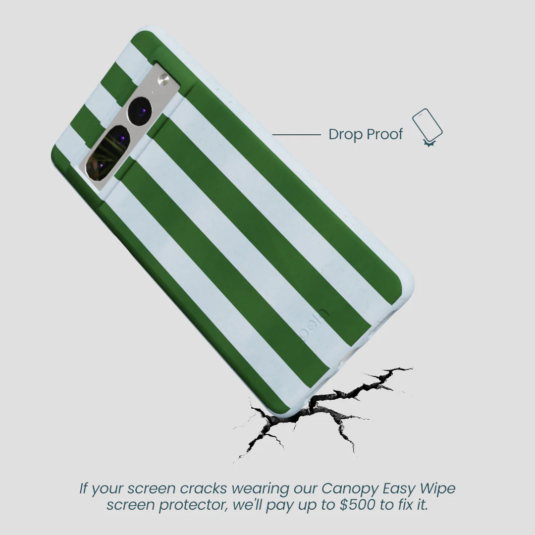Powder Blue Big Evergreen Stripes Google Pixel 7 Pro Case - Image 5