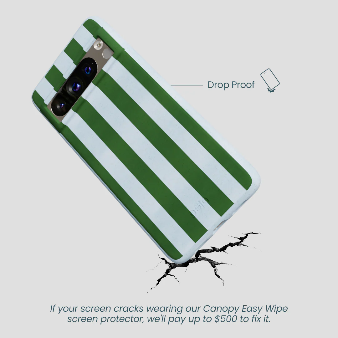 Powder Blue Big Evergreen Stripes Google Pixel 8 Pro Case - Image 5