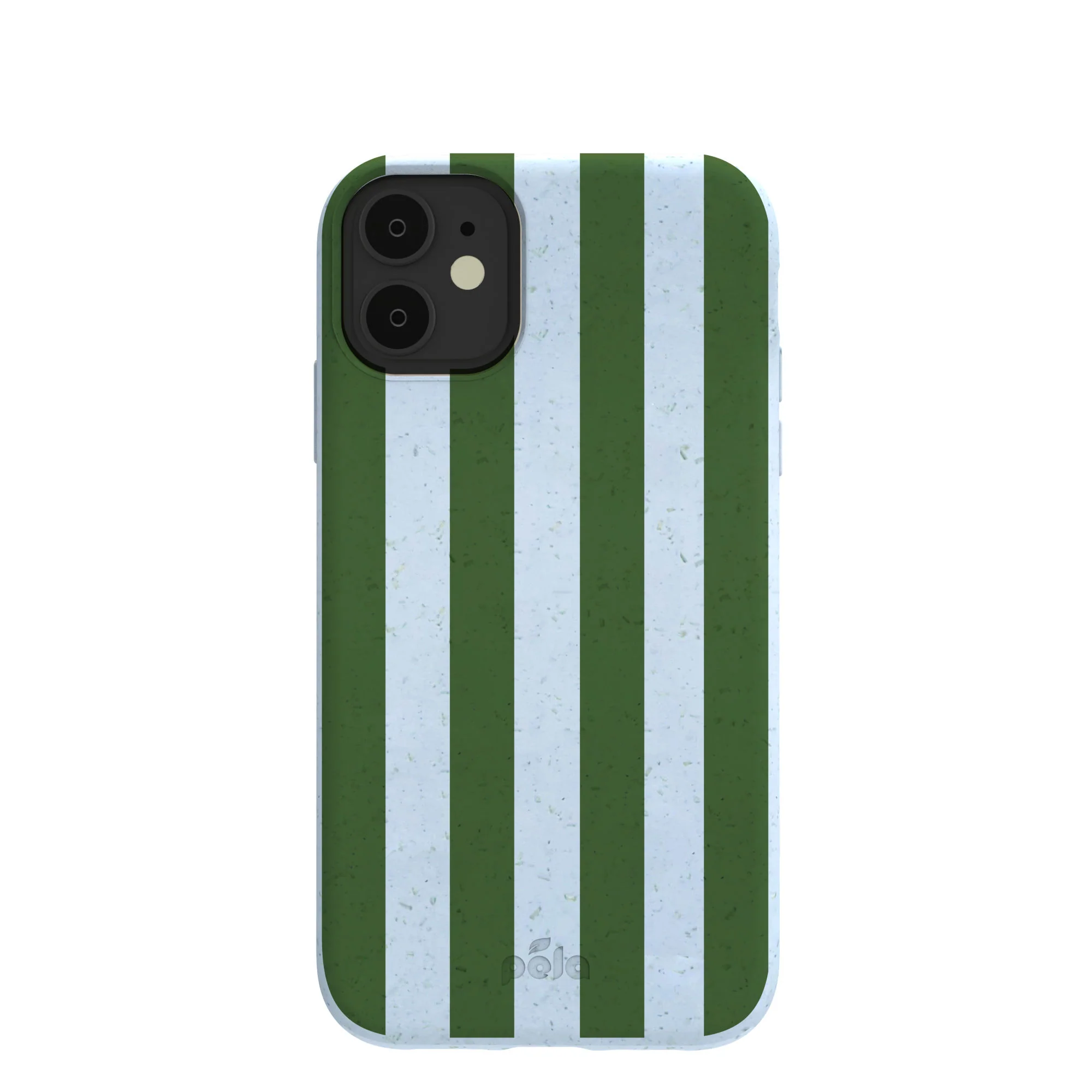 Powder Blue Big Evergreen Stripes iPhone 11 Case