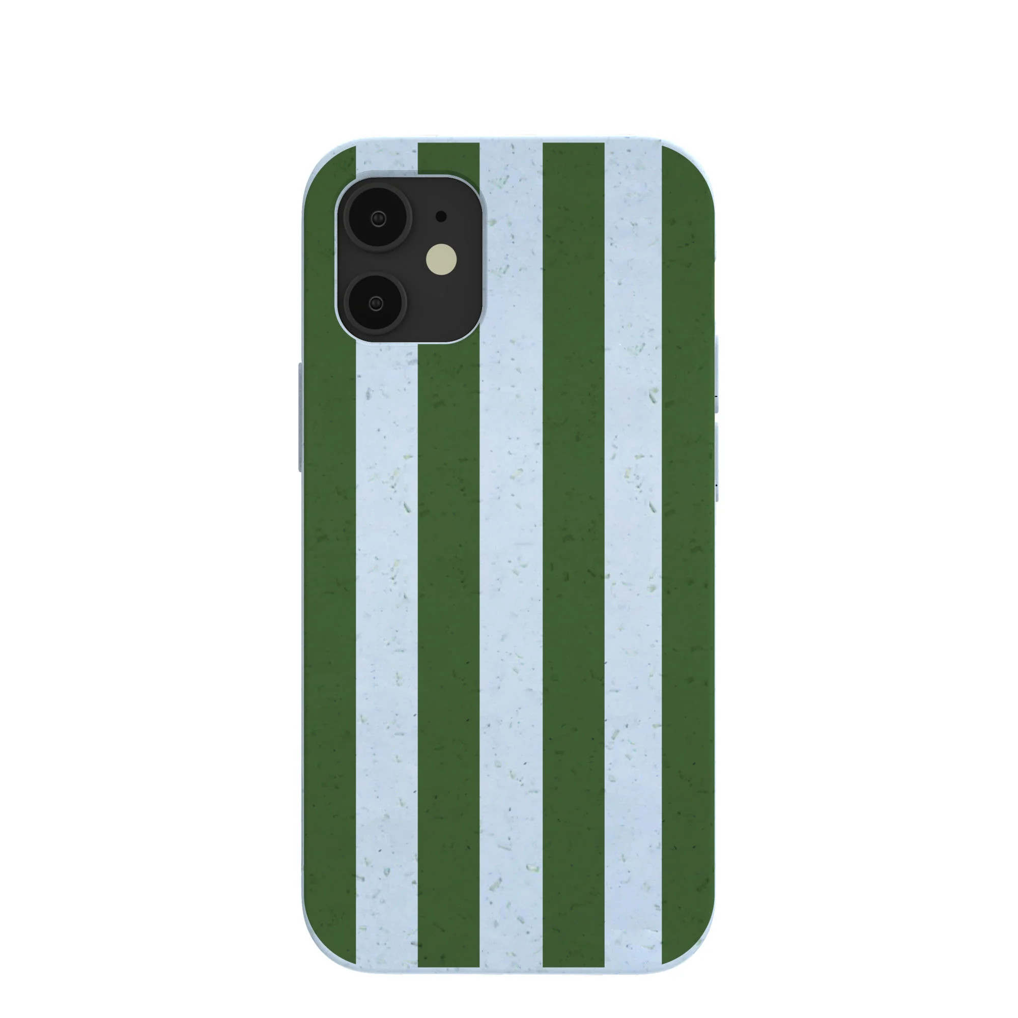 Powder Blue Big Evergreen Stripes iPhone 12 Mini Case