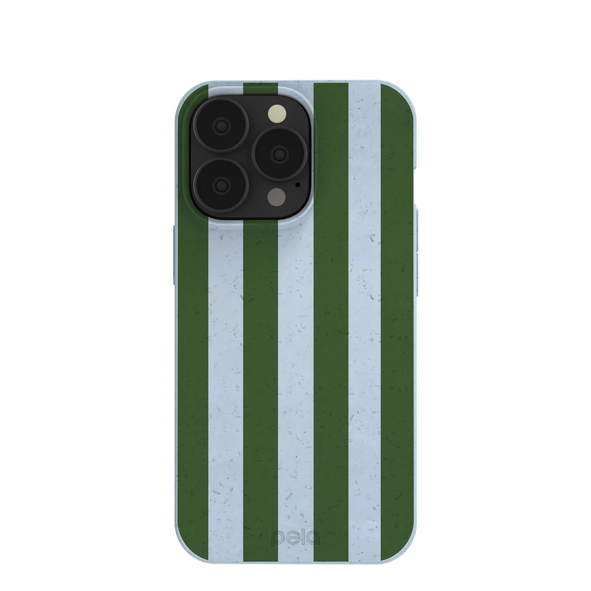 Powder Blue Big Evergreen Stripes iPhone 13 Pro Case