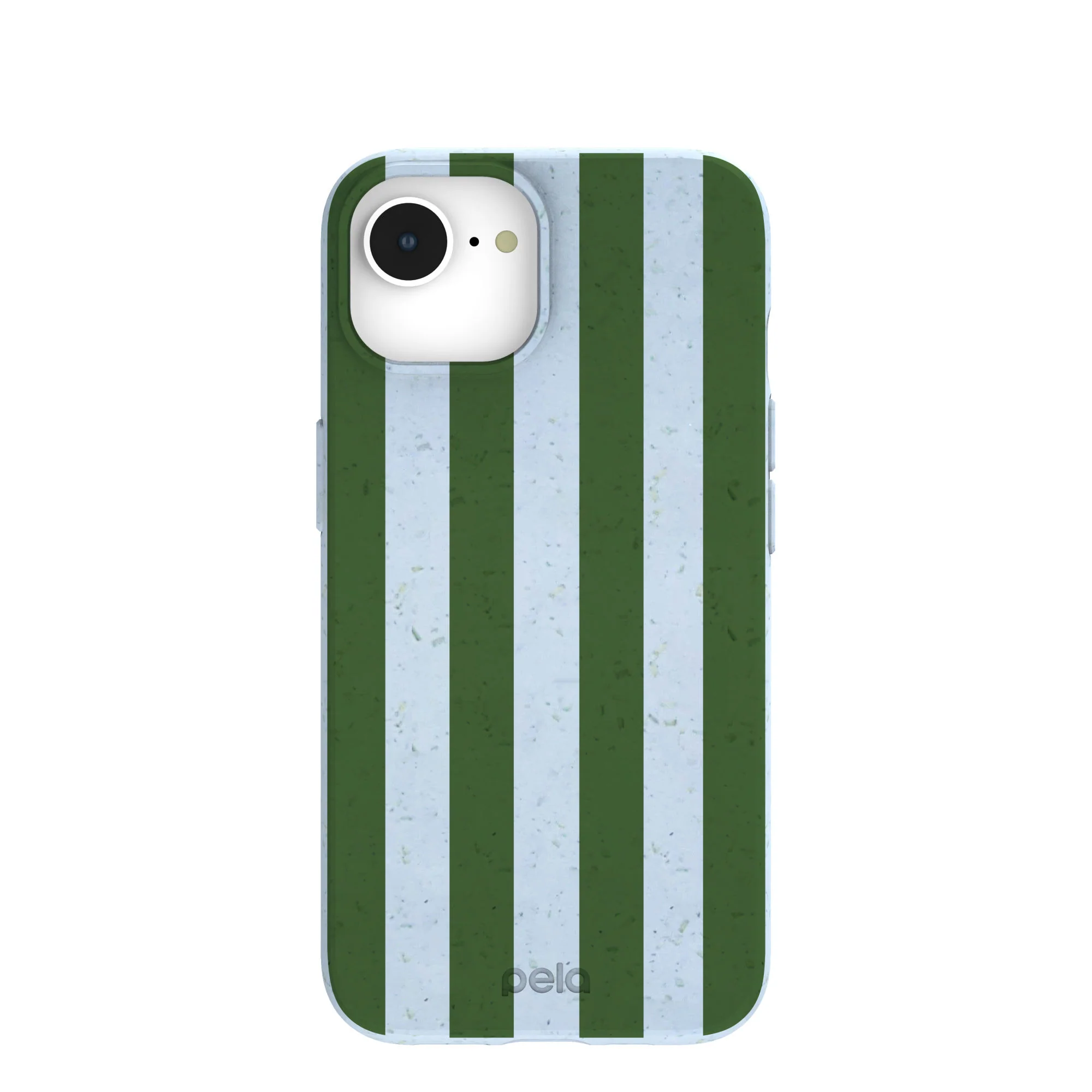 Powder Blue Big Evergreen Stripes iPhone 16e/17e Case