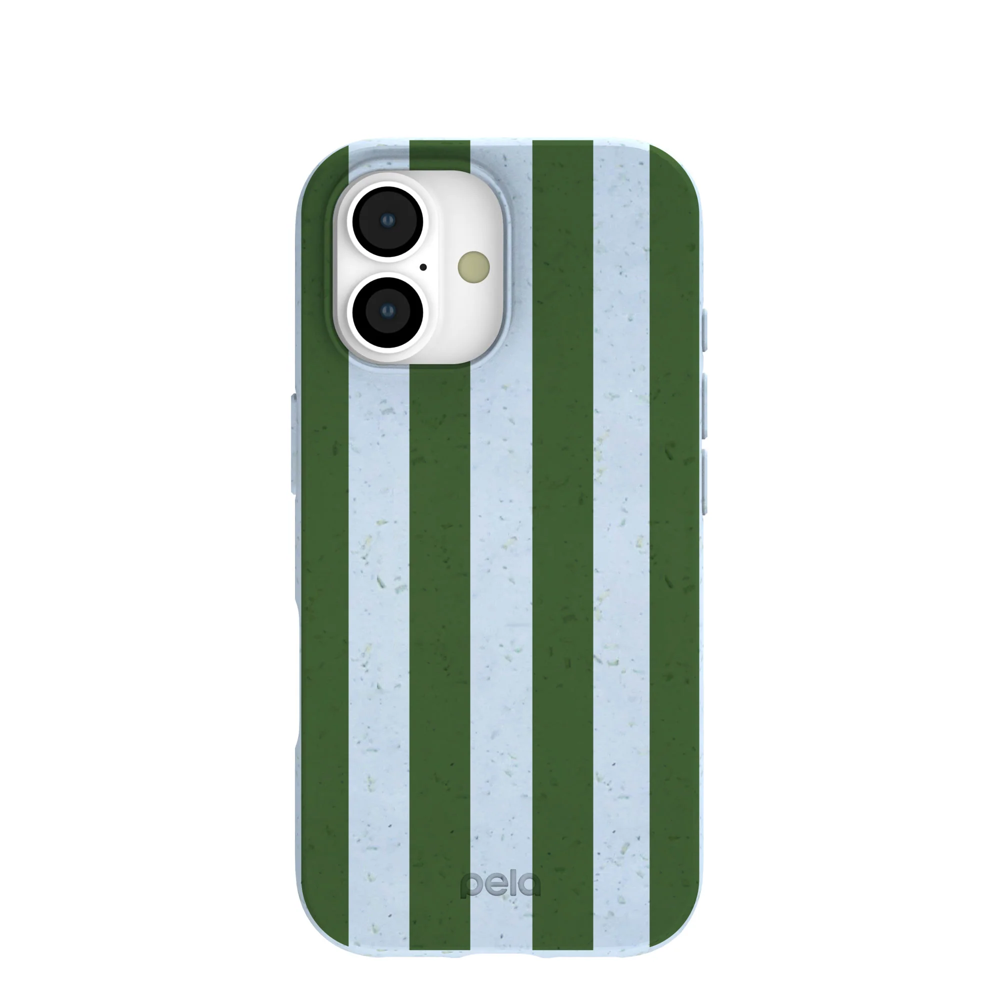 Powder Blue Big Evergreen Stripes iPhone 17 Case