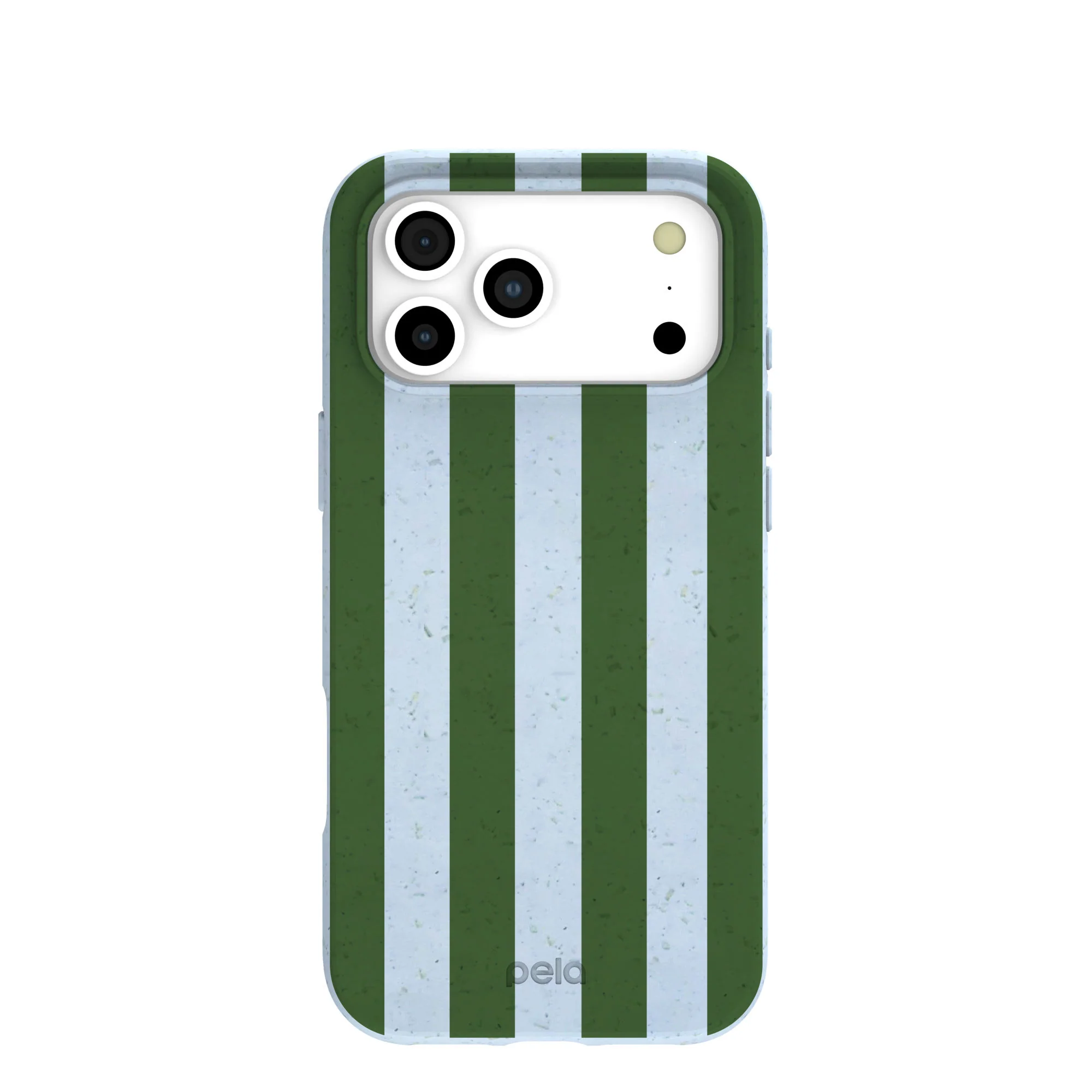 Powder Blue Big Evergreen Stripes iPhone 17 Pro Max Case