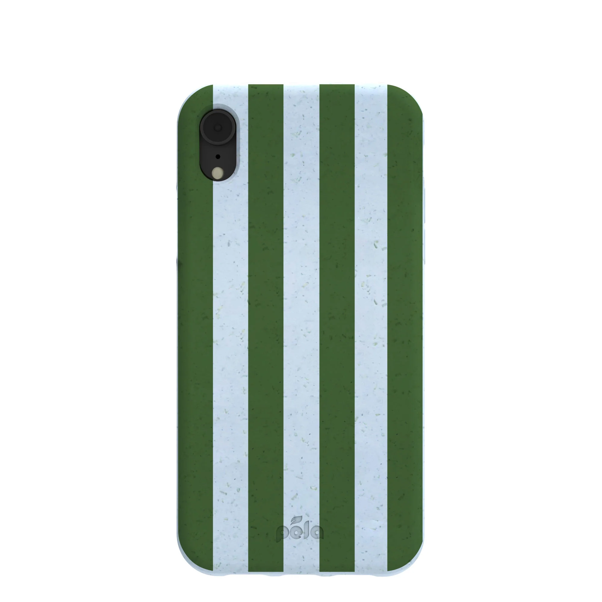 Powder Blue Big Evergreen Stripes iPhone XR Case