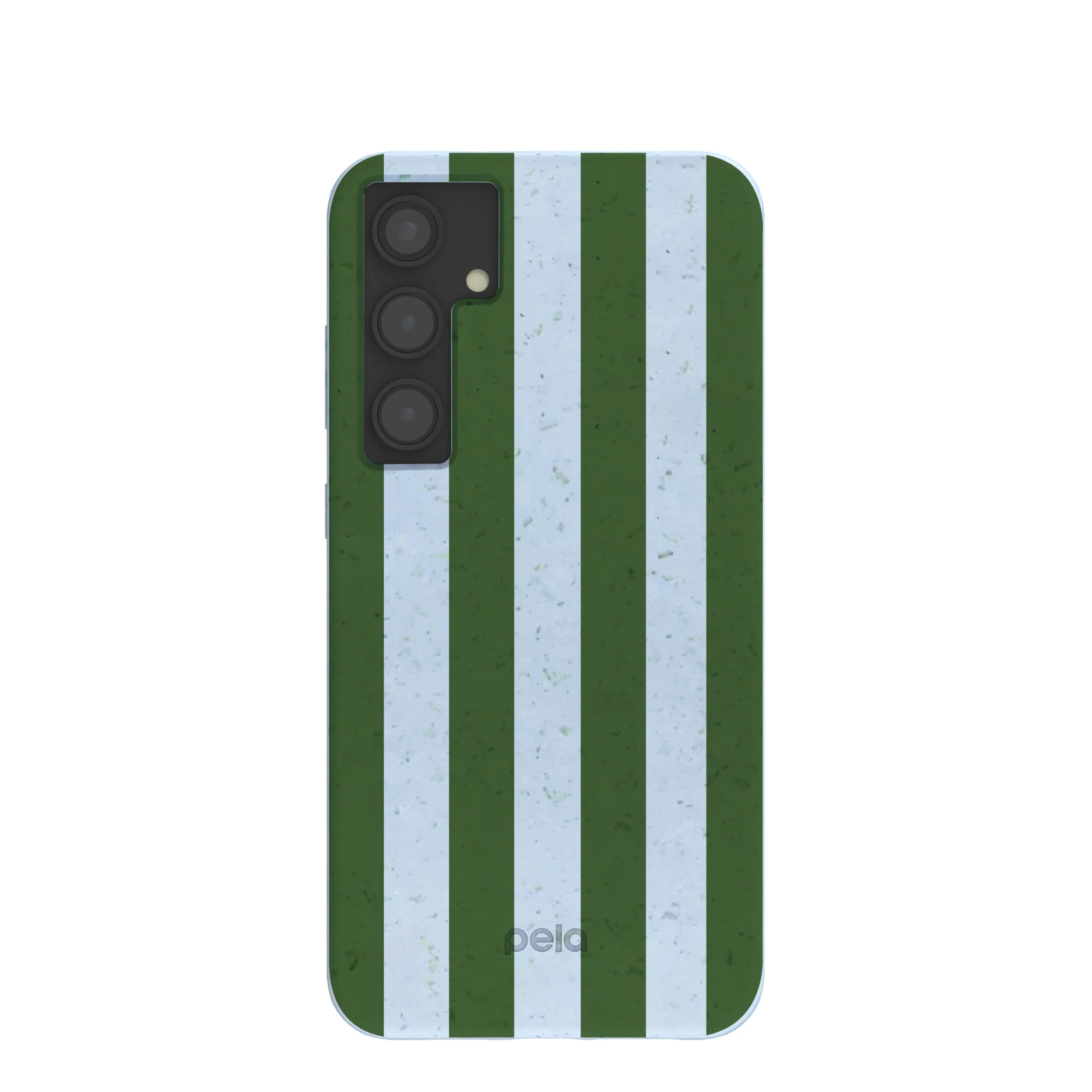 Powder Blue Big Evergreen Stripes Samsung Galaxy S24+(Plus) Case
