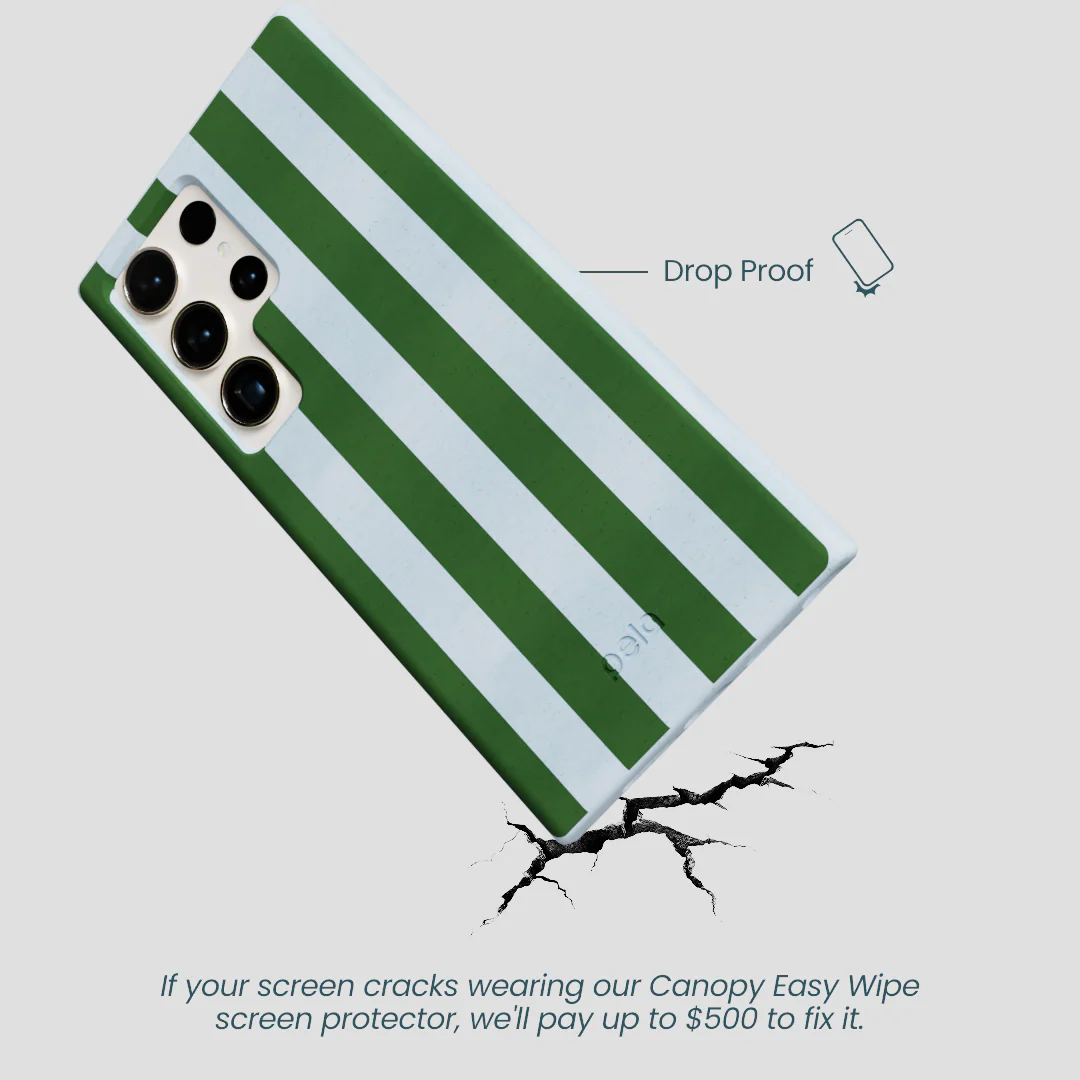 Powder Blue Big Evergreen Stripes Samsung Galaxy S24 Ultra Case - Image 5
